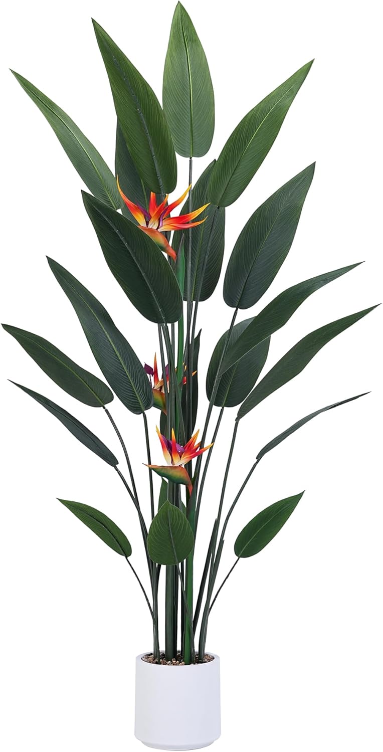 Jocoevol Artificial Bird of Paradise Plant 5ft Tall
