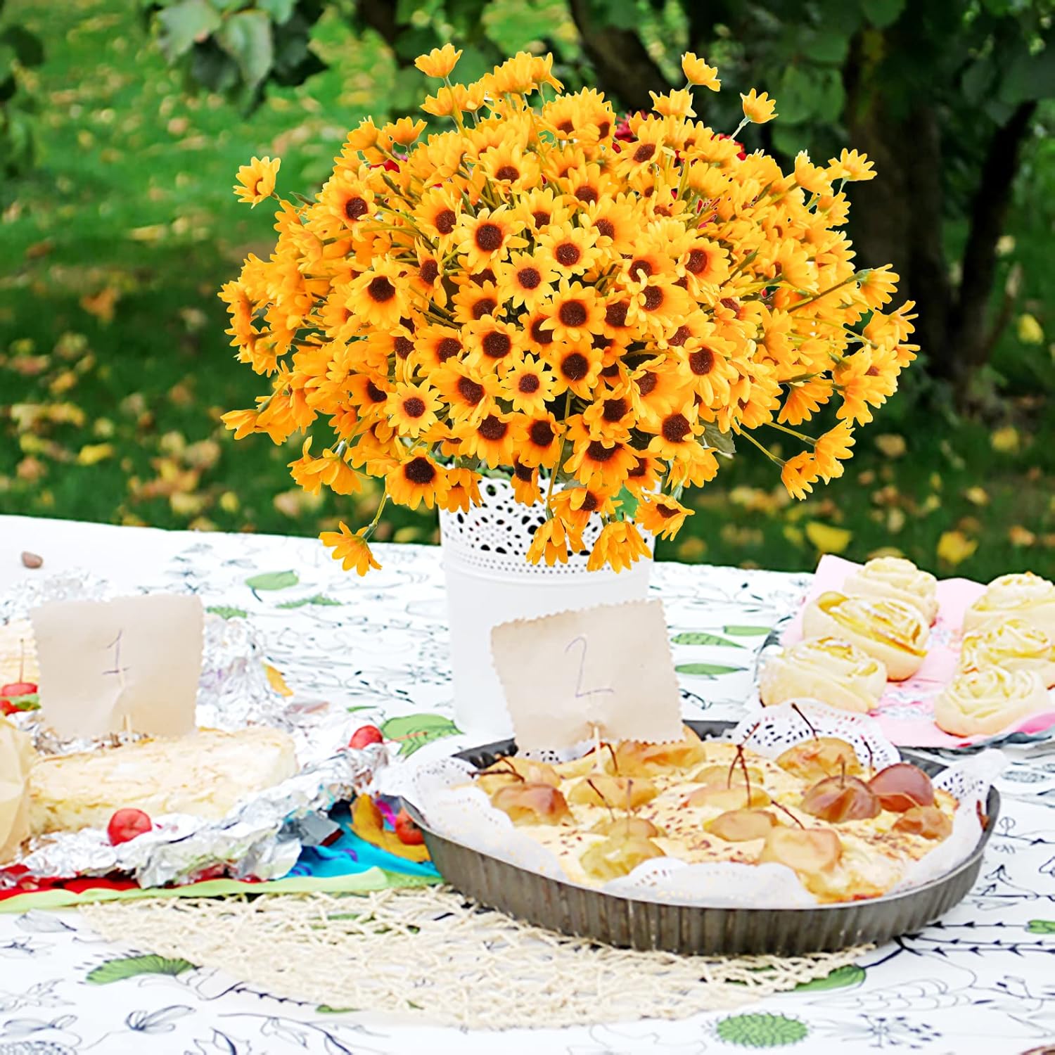 Uieke Artificial Sunflowers and Daisies 6 Bundle Yellow