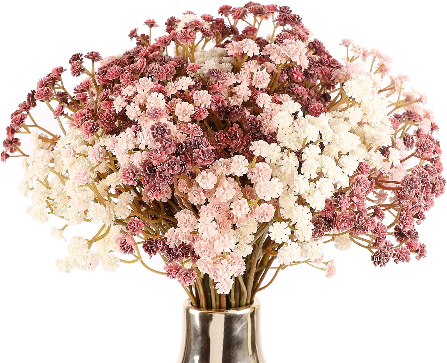 NT NIETING Artificial Baby Breath Flowers 10Pcs Pink Wedding Decoration