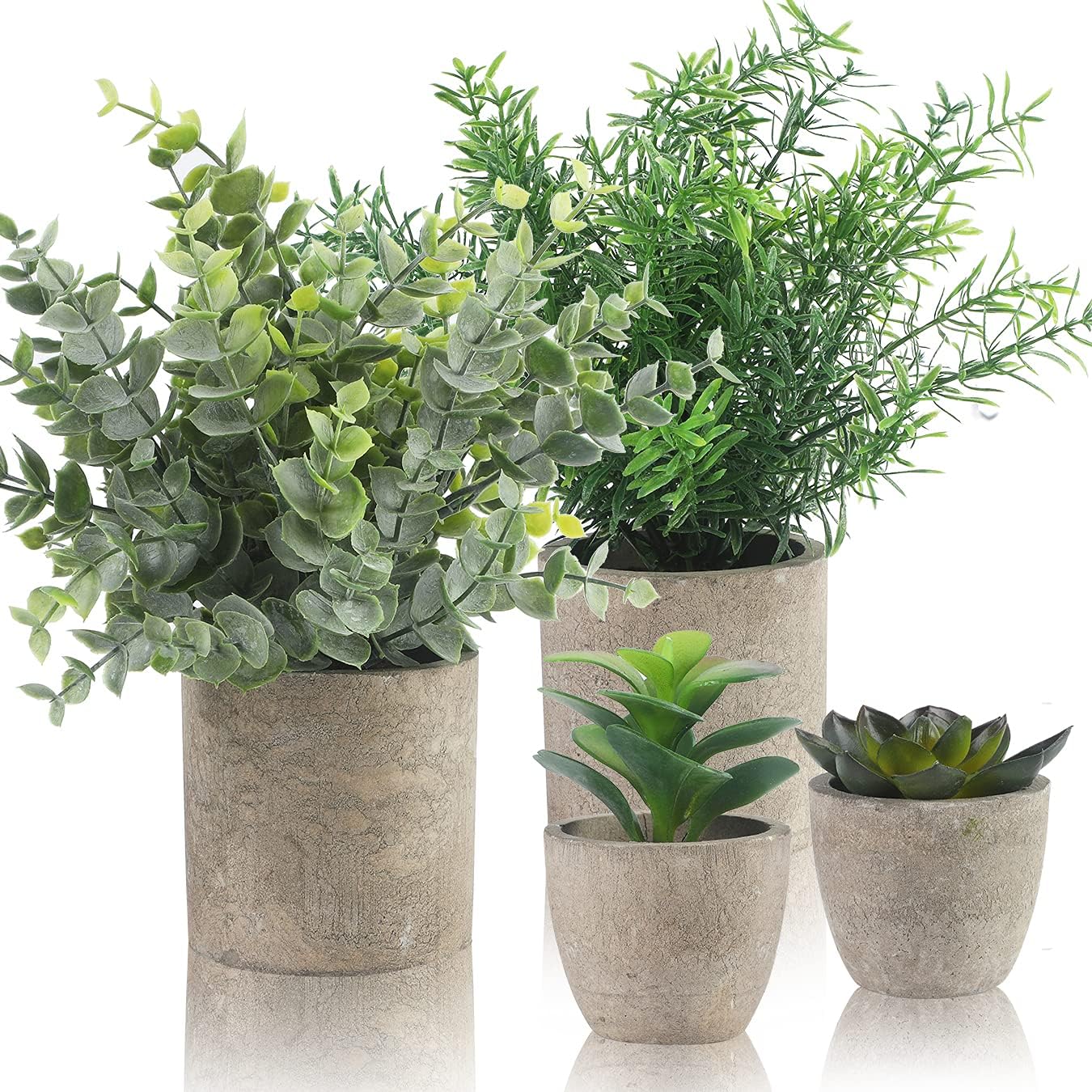 ALAGIRLS 4 Pack Artificial Plants Indoor Decor
