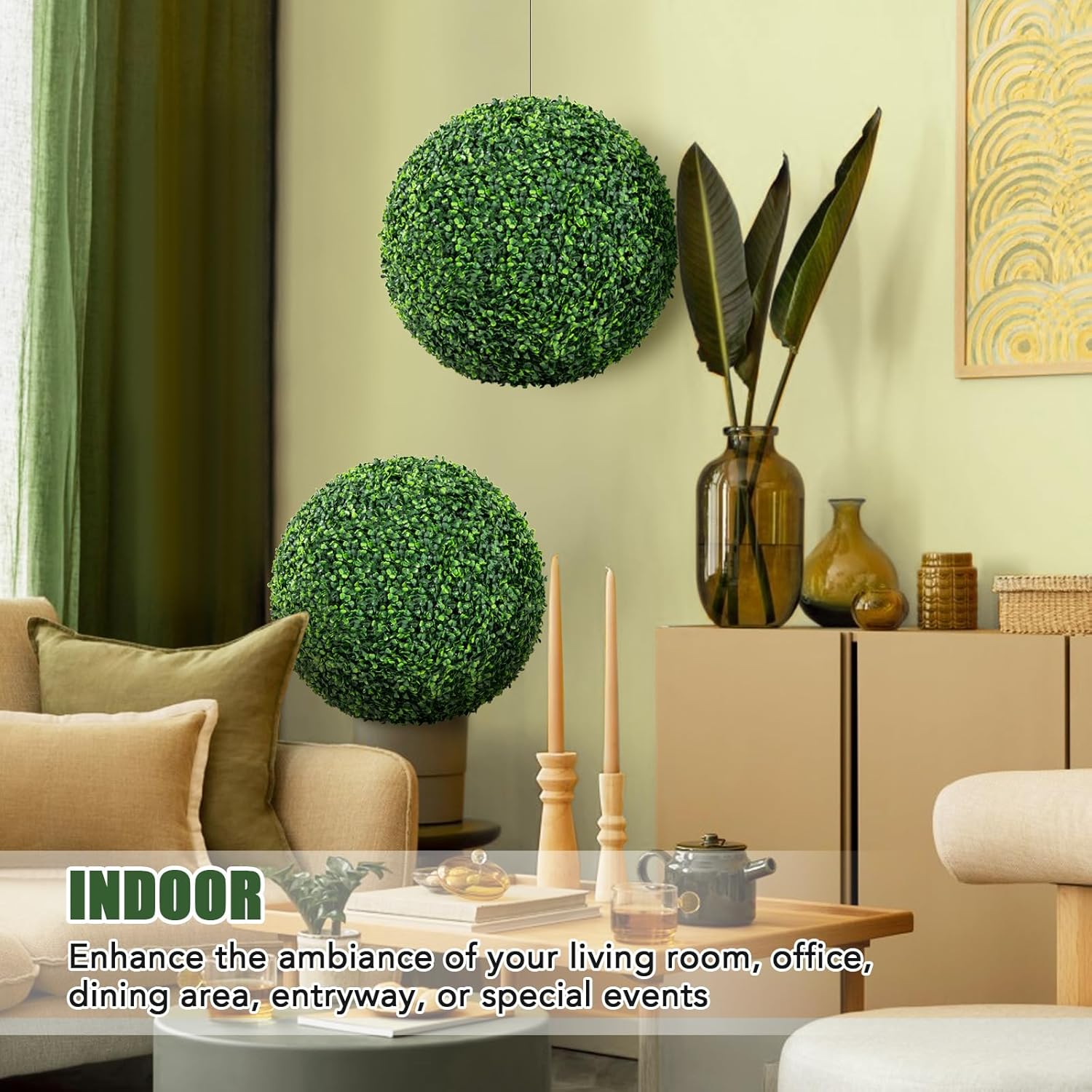 GOFLAME 20 Artificial Plant Topiary Ball Set