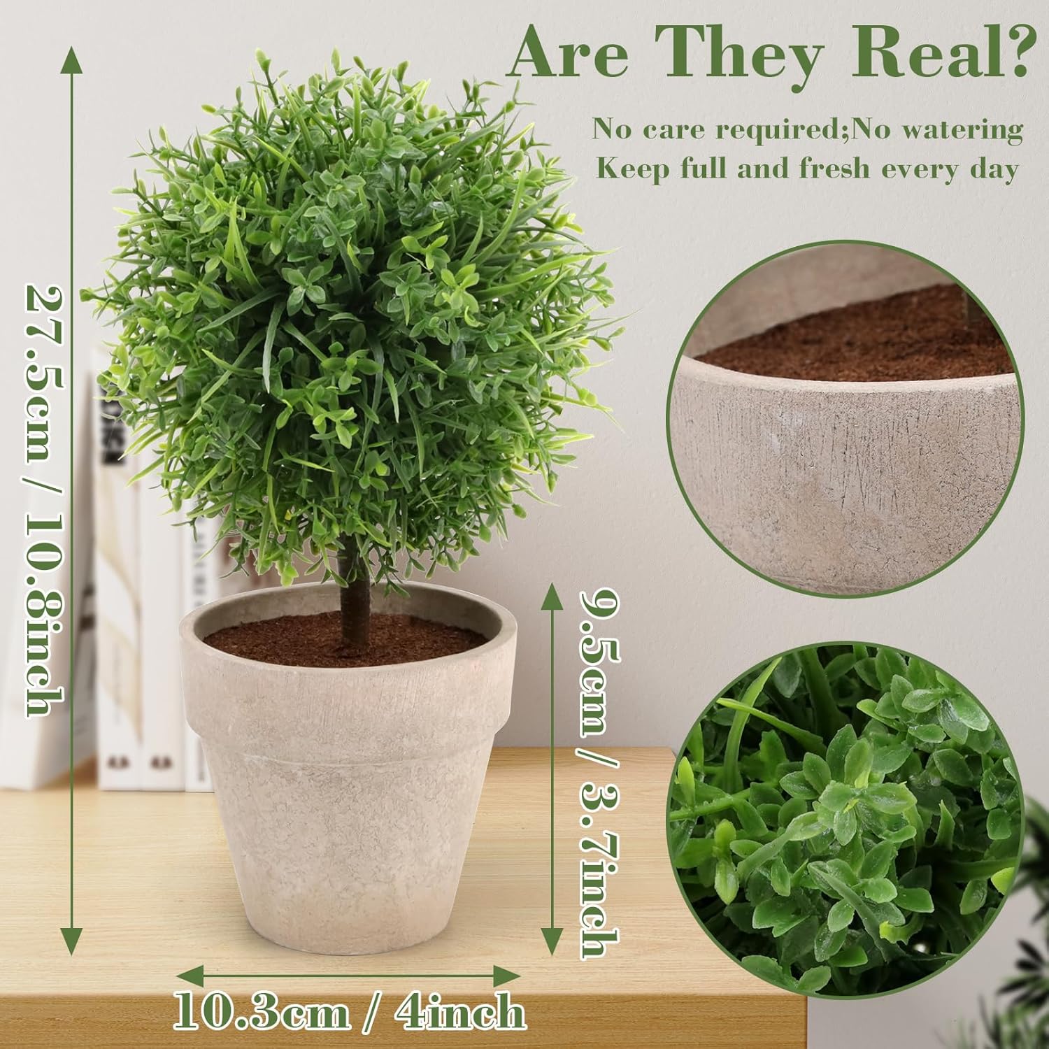 108 Inch Artificial Boxwood Topiary Potted Plant Decoration