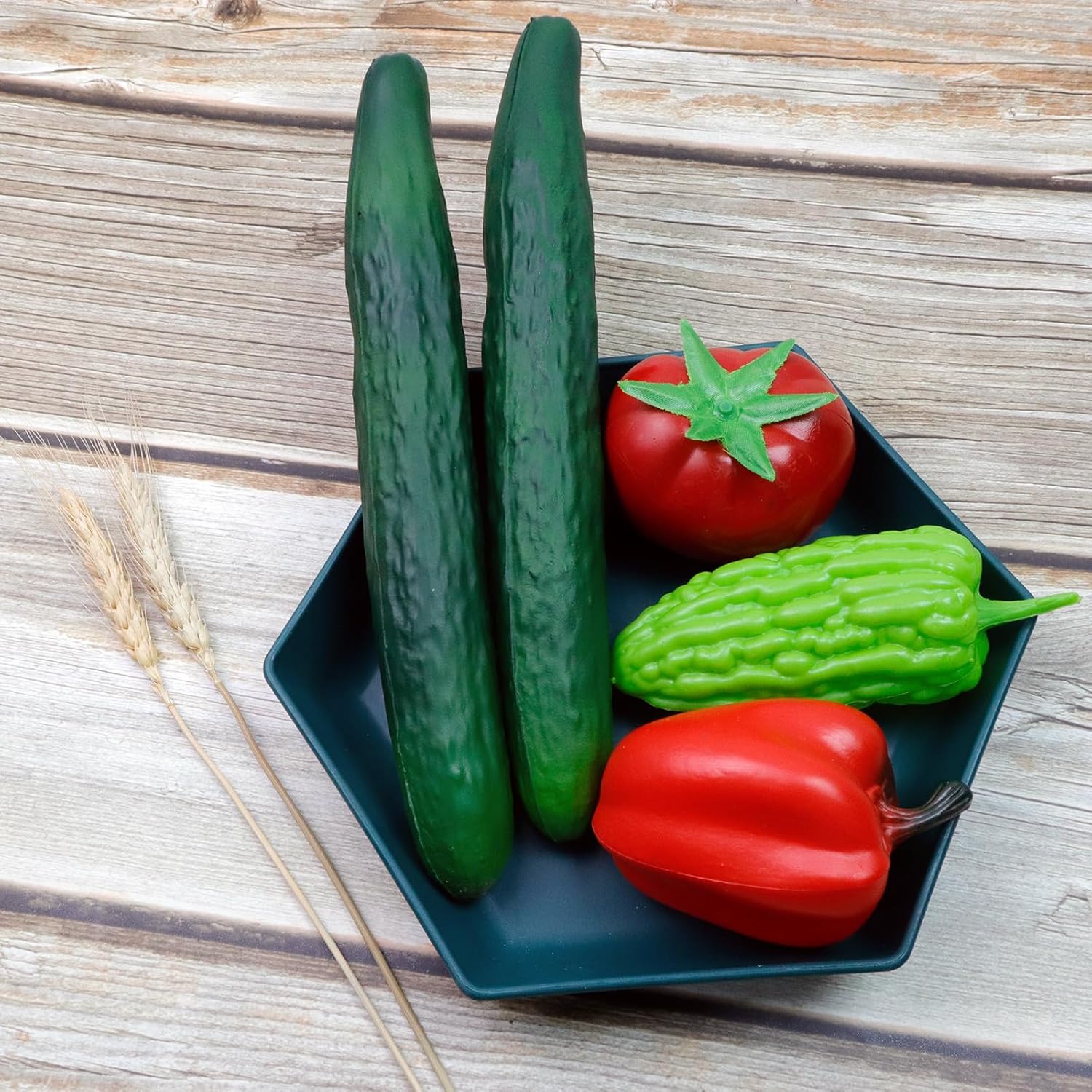 2PCS Artificial Cucumber PU Fake Vegetable Decoration Prop