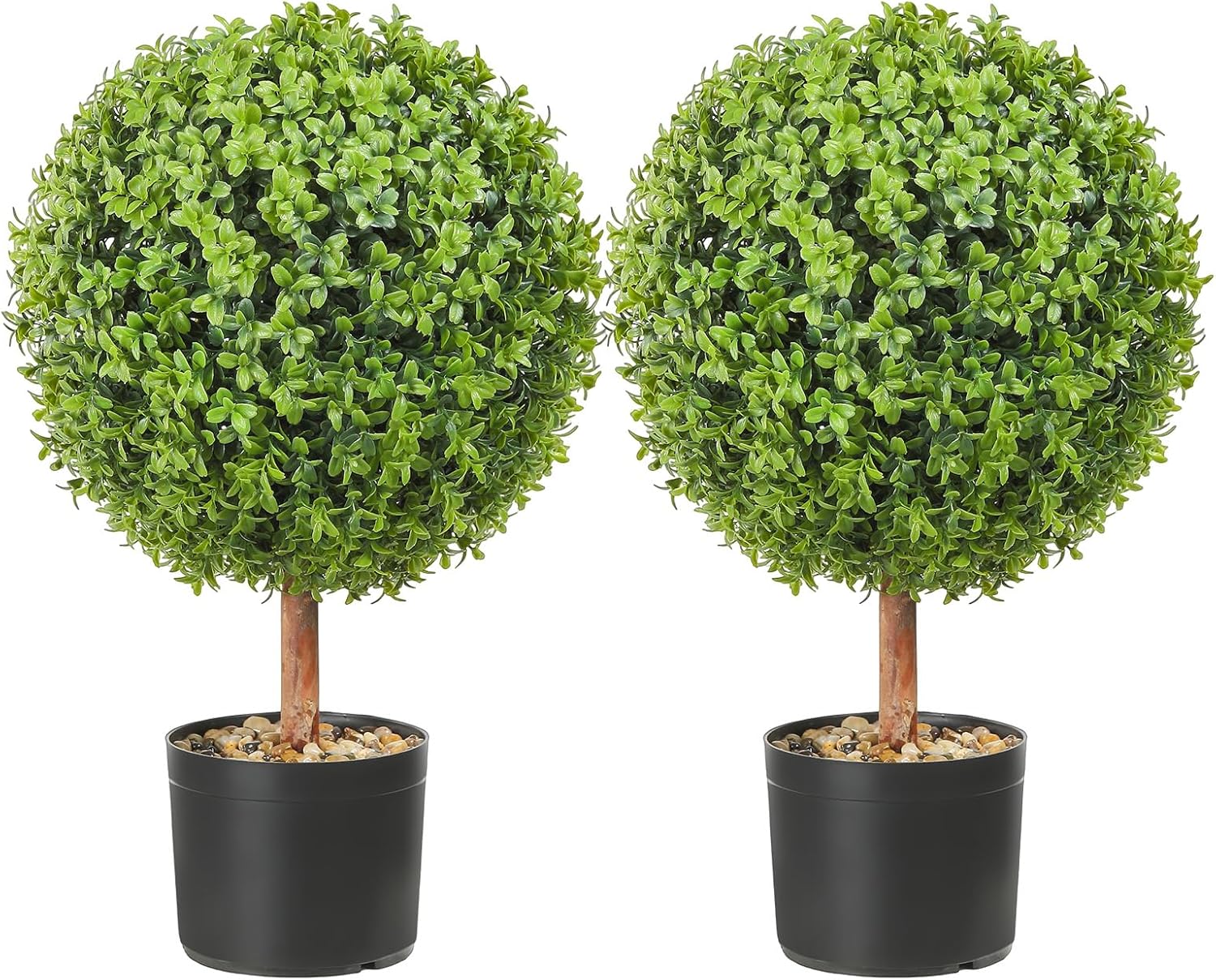VEVOR Artificial Boxwood Topiaries 24 Inch Tall 2 Pack