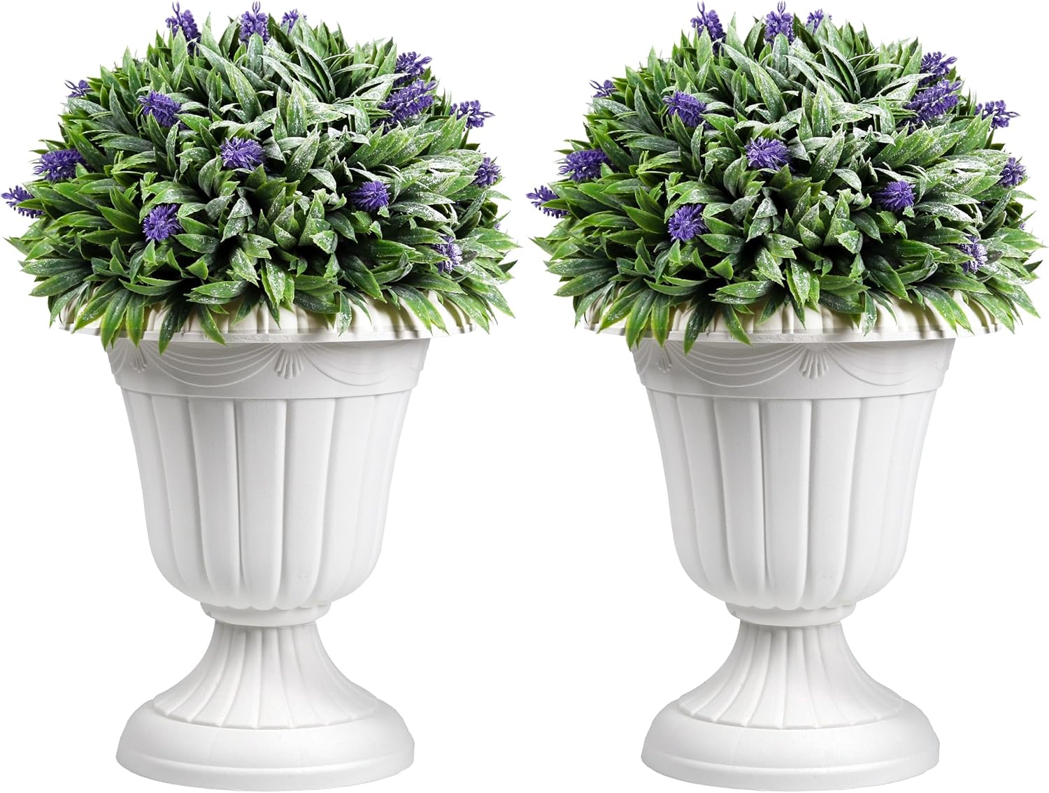 Sunnyglade 2 Pack 17 Inch Artificial Lavender Topiary Trees