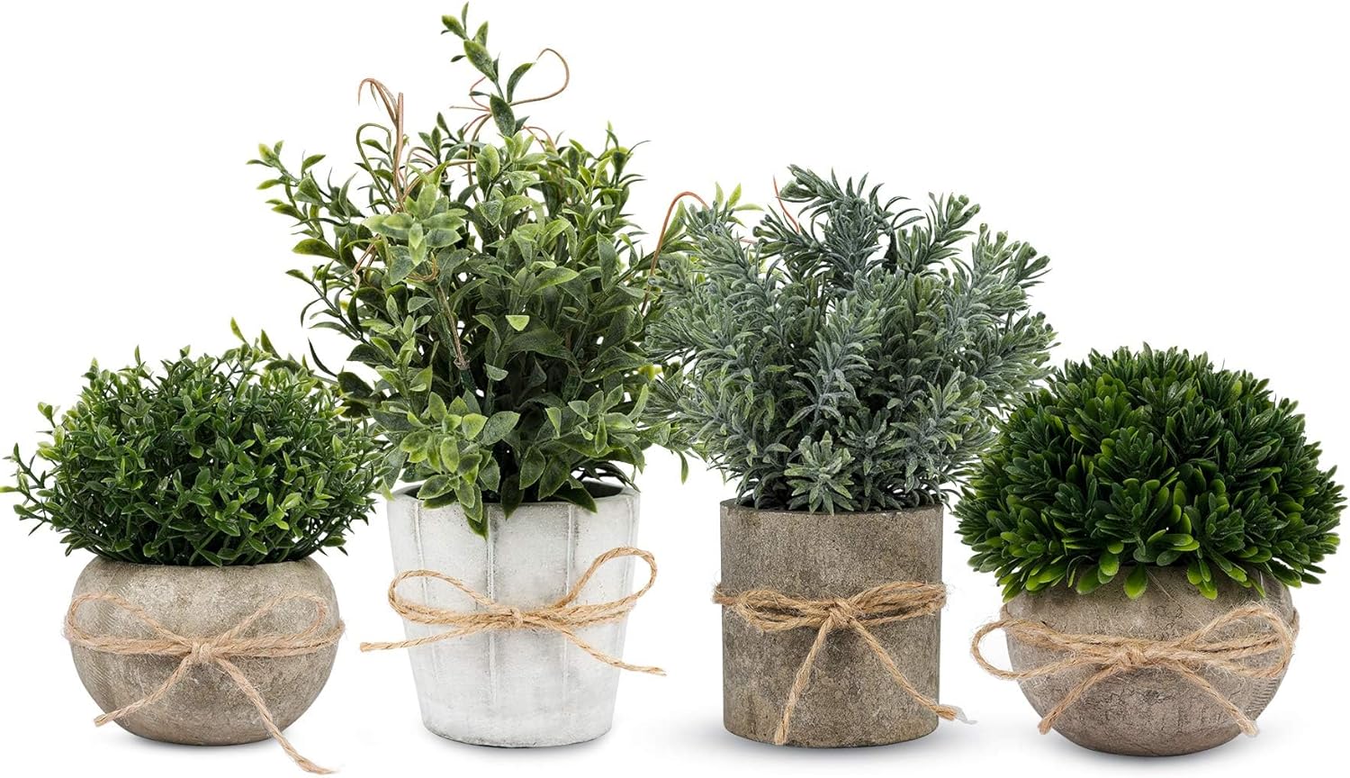 4 Pack Small Artificial Plants for Indoor Decor