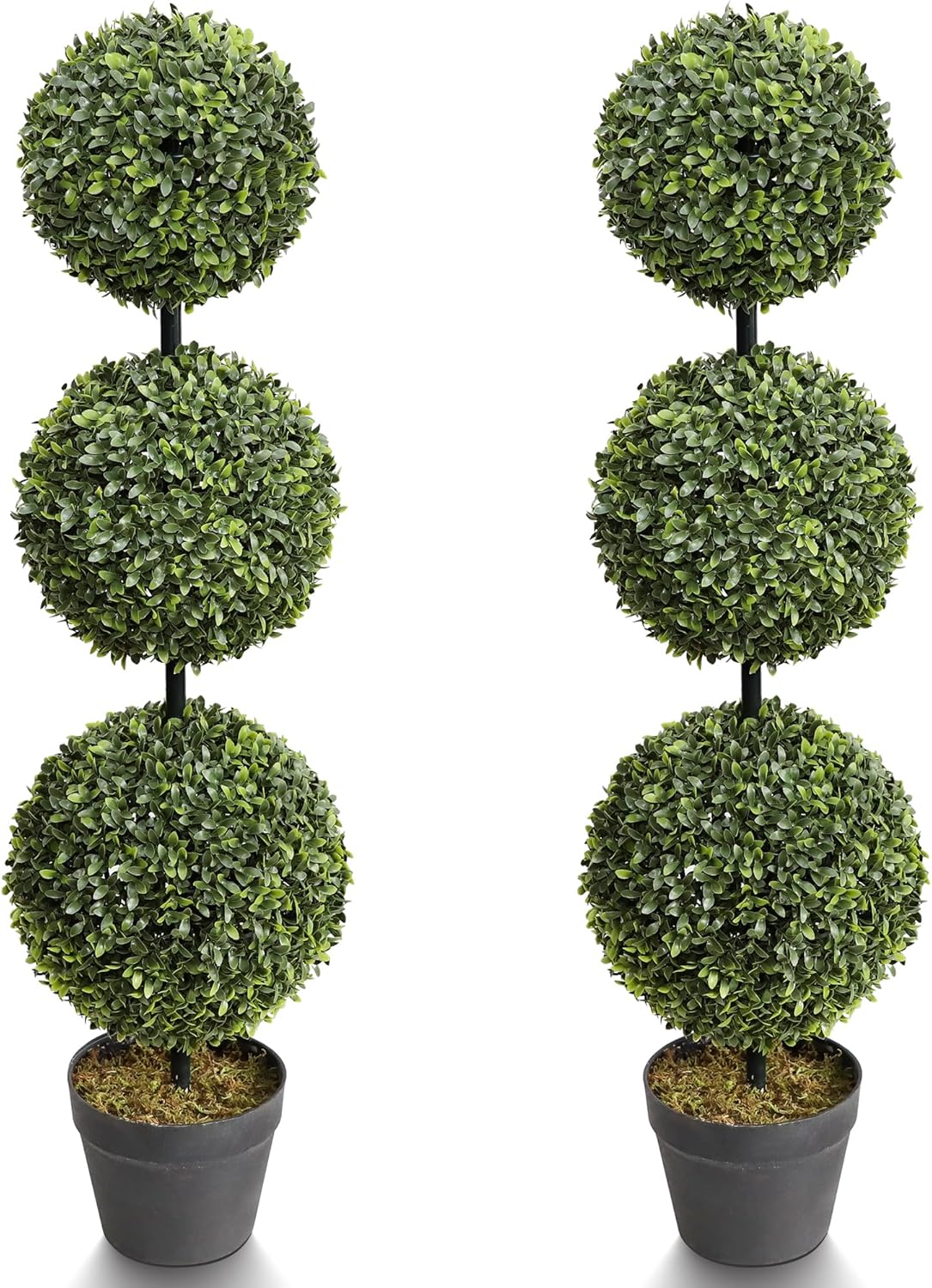 Momoplant 37 Inch Artificial Topiary Ball Tree Set of 2