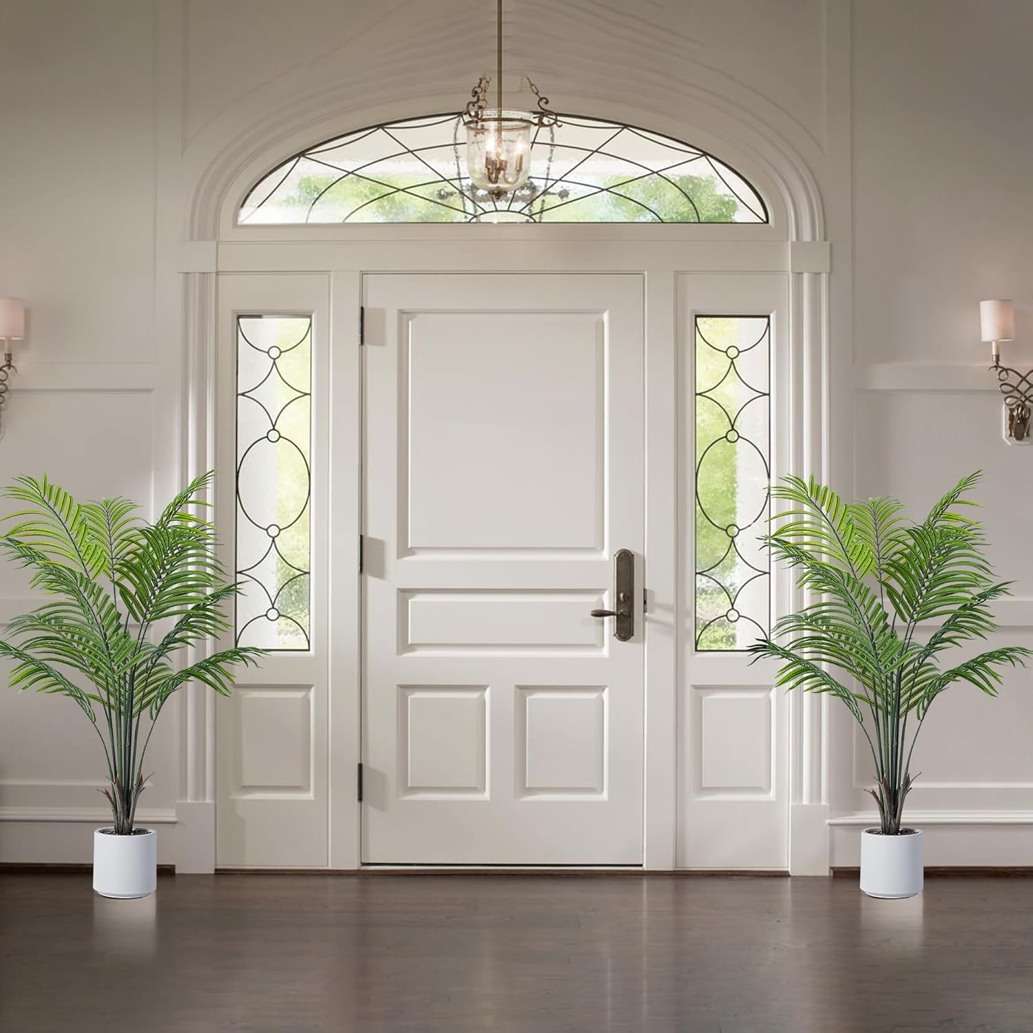 Jocoevol 4FT Artificial Areca Palm Tree with 12 Trunks and Real Bark