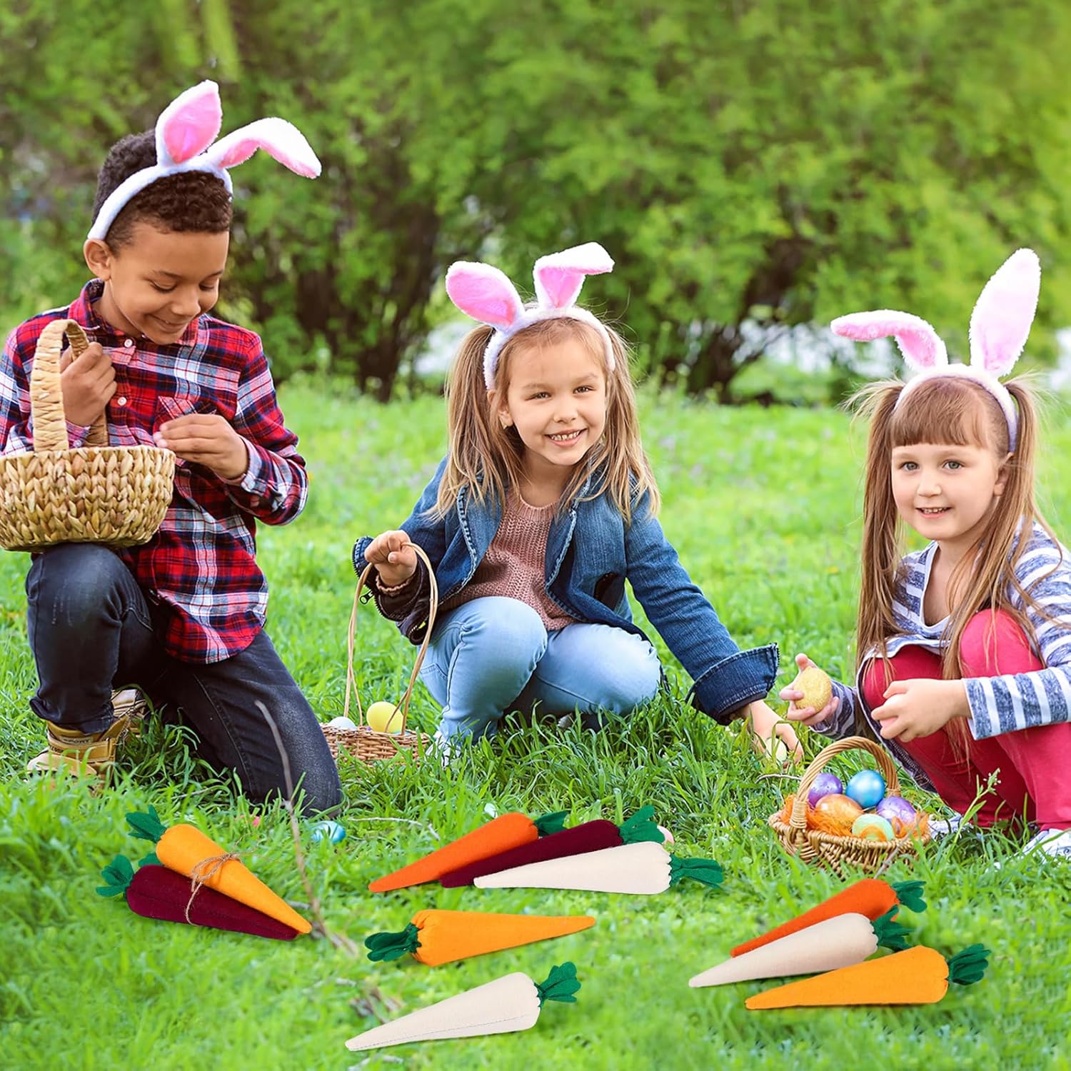Skylety 8 Piece Easter Carrot Decor Set