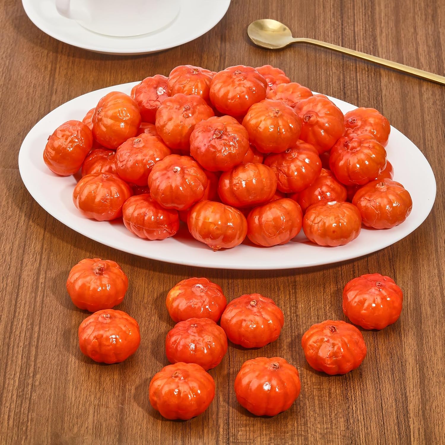 CHGCRAFT 60Pcs Foam Artificial Pumpkins Realistic Decor Models