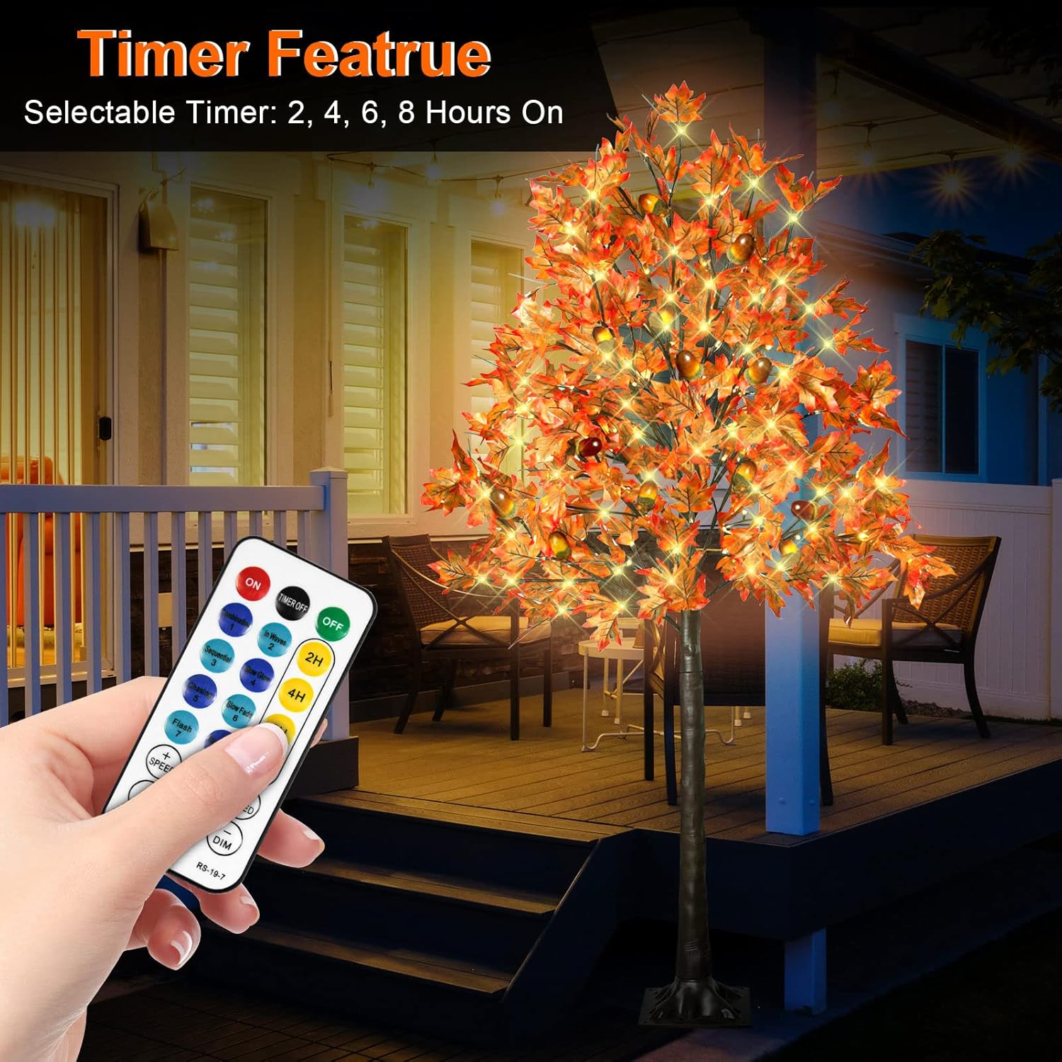 6FT Lighted Maple Tree with 130 LED Lights