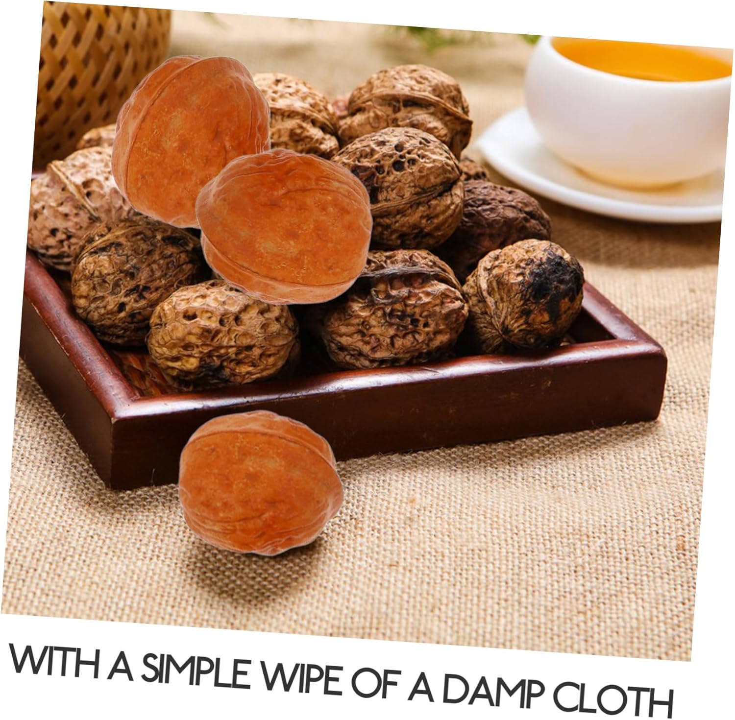 Sosoport Realistic Fake Walnut Decorations 10pcs