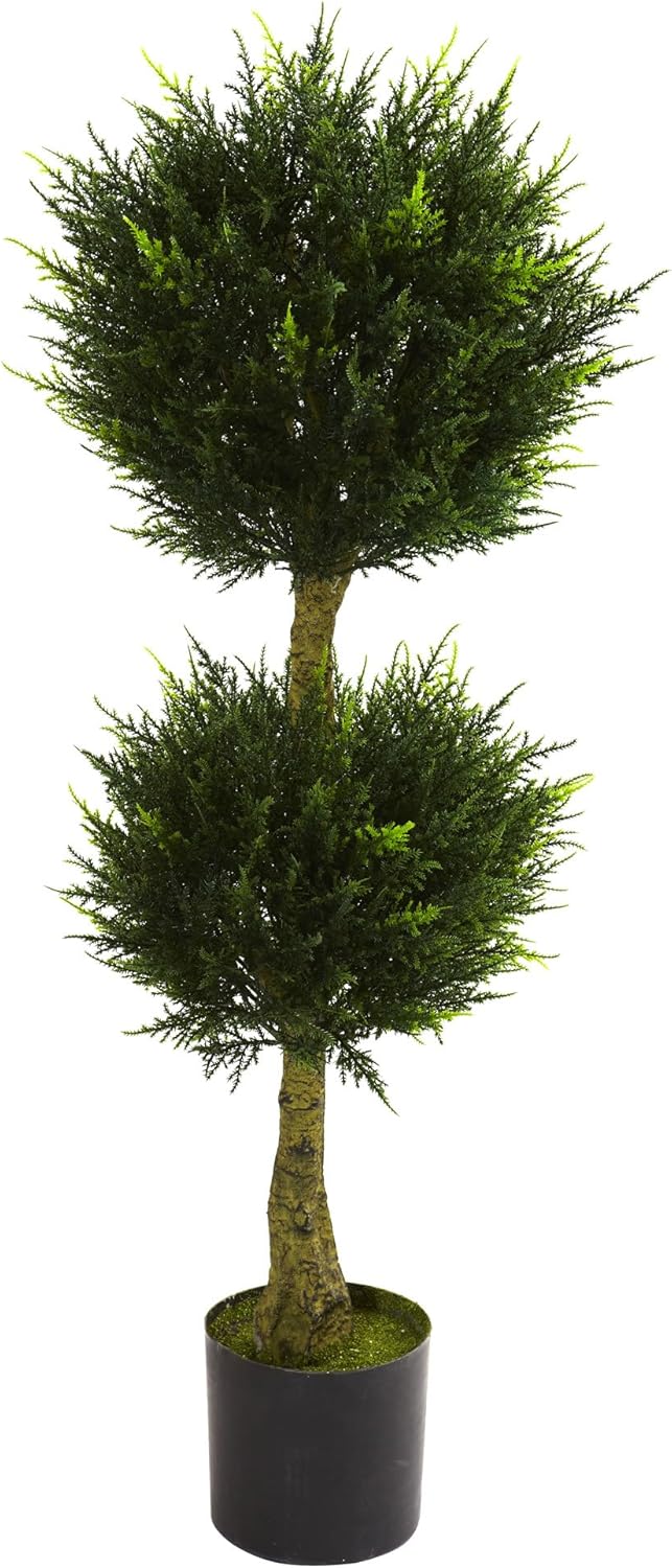 Nearly Natural 4ft Double Ball Cypress Topiary UV Resistant