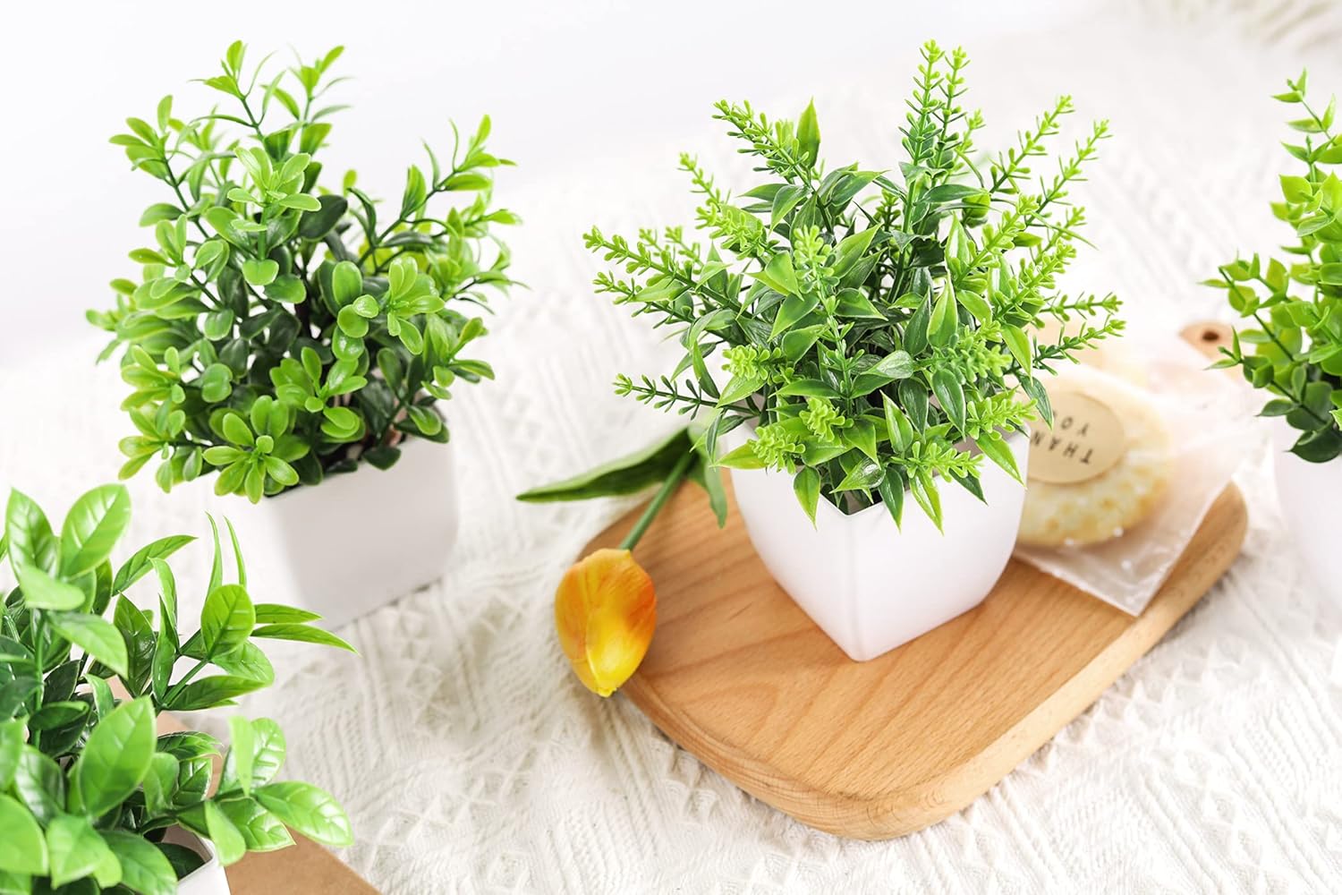 Der Rose 4 Pack Artificial Plants for Home Decor
