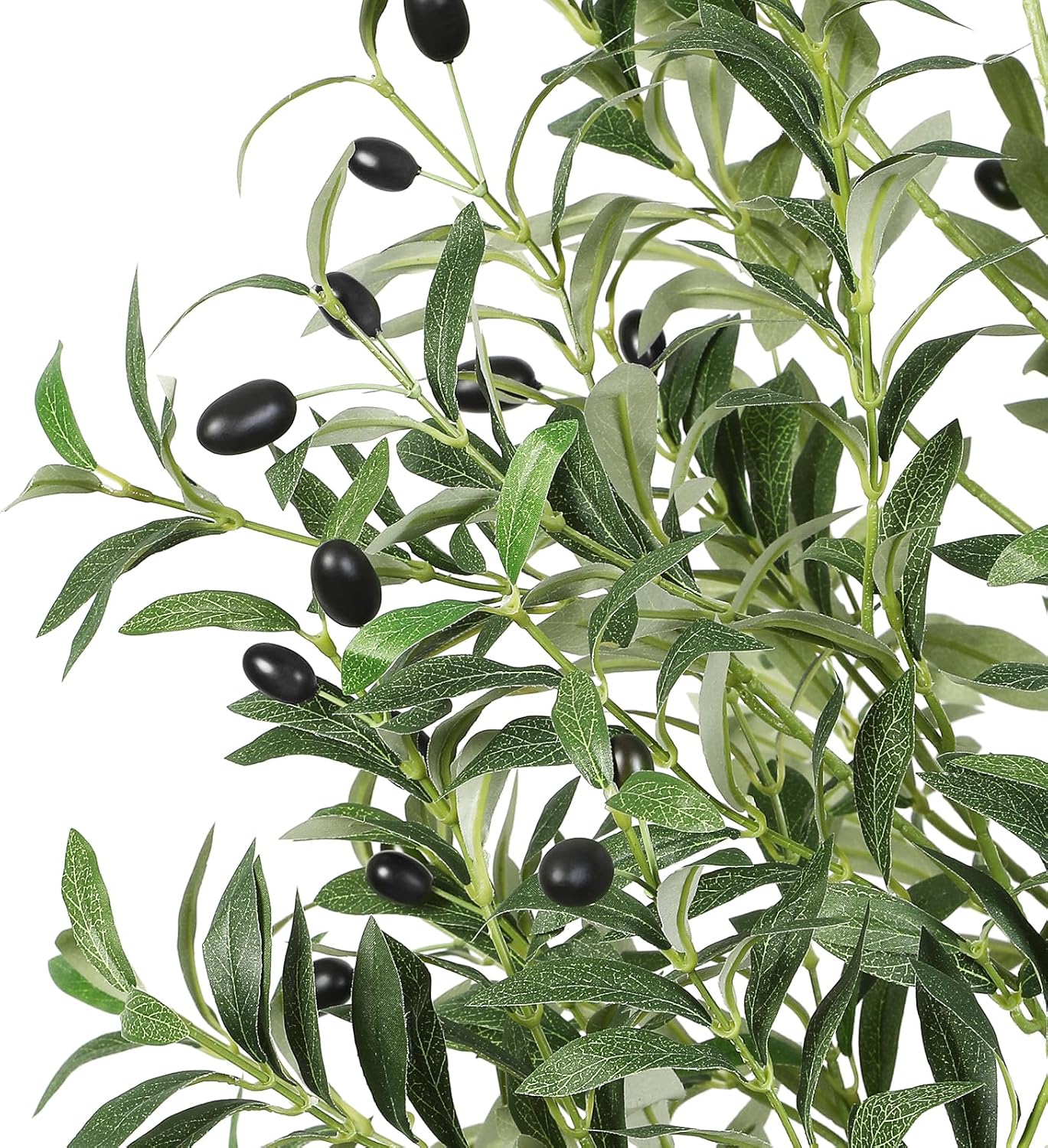 6ft Artificial Olive Tree with Natural Wood Trunk and Lifelike Fruits