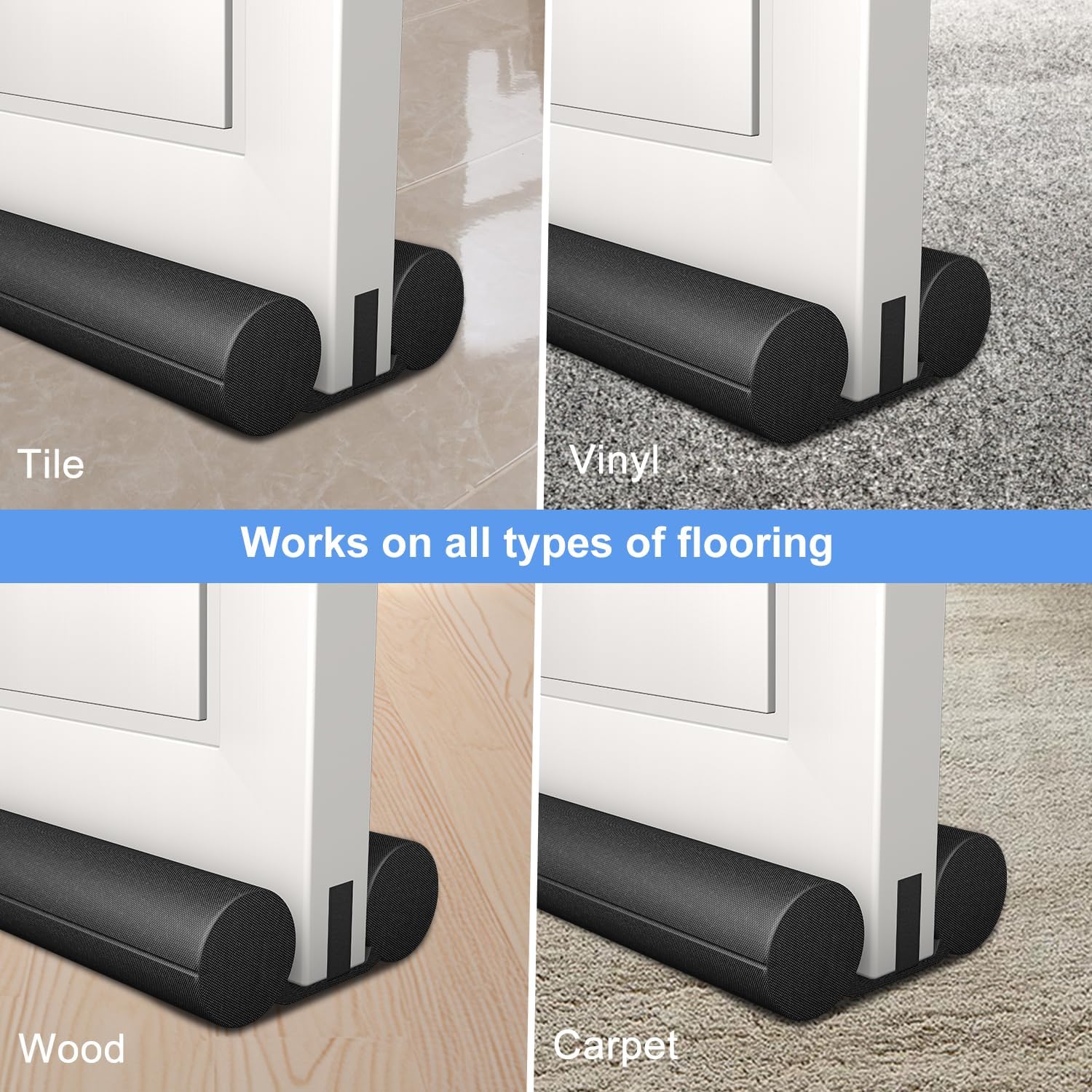 2 Pack Large Door Draft Stopper 36 Inch Adjustable