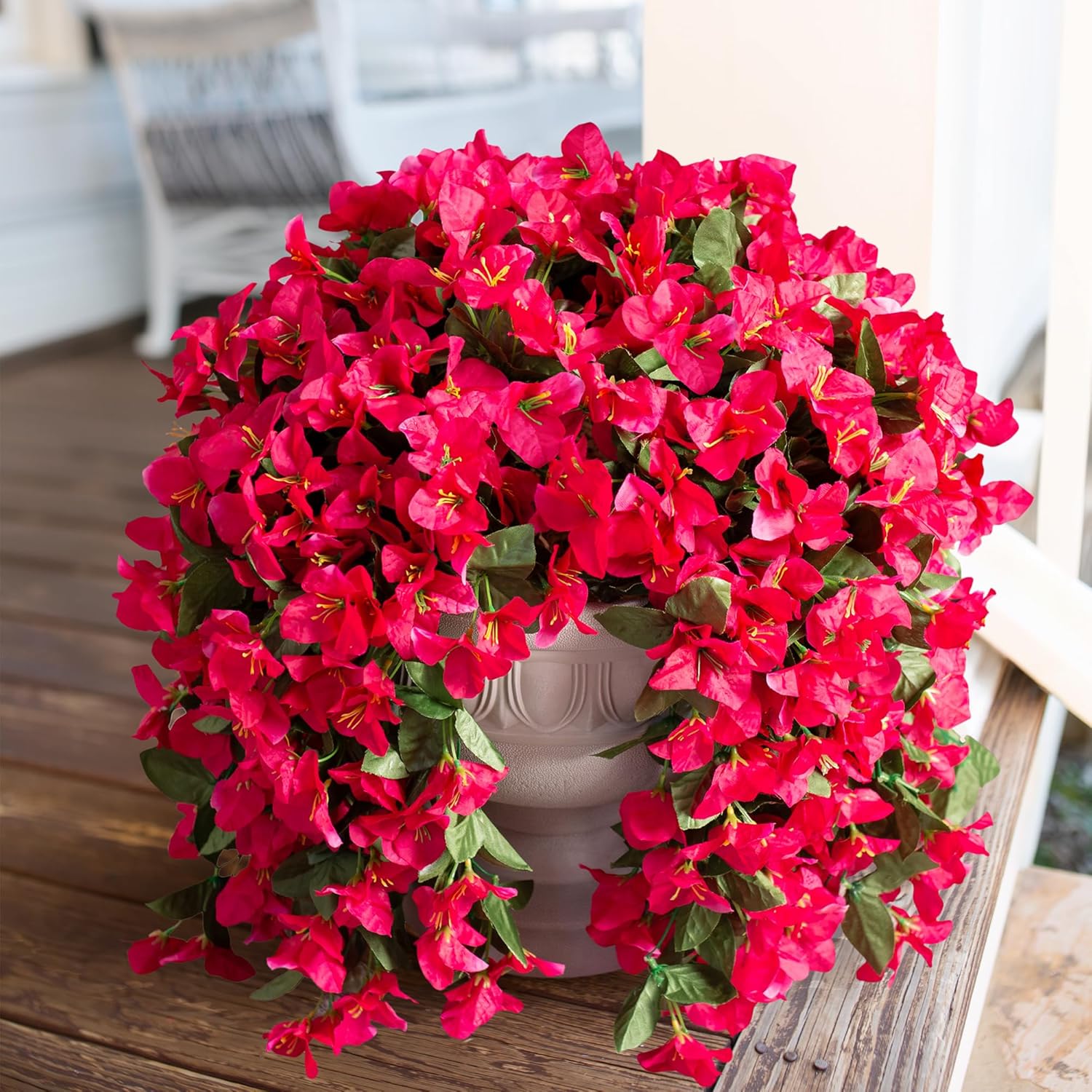 INSPRING Artificial Bougainvillea Flowers 2PCS UV Resistant Decor