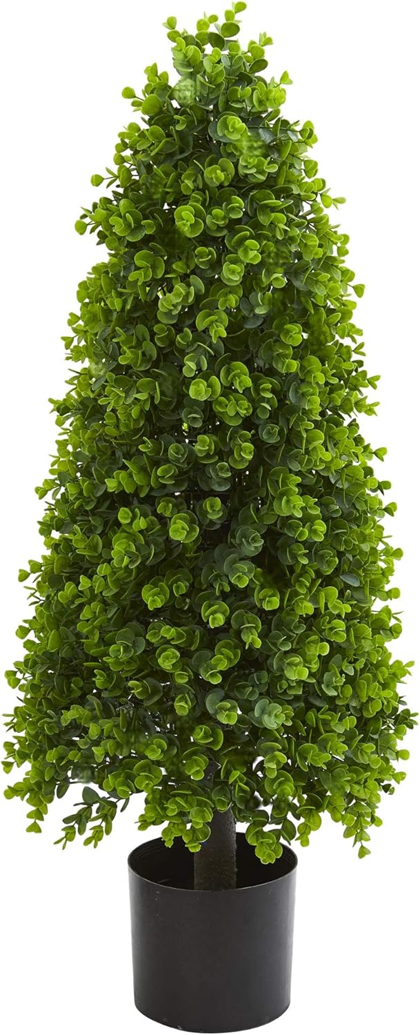 Nearly Natural 3ft Eucalyptus Topiary Artificial Tree
