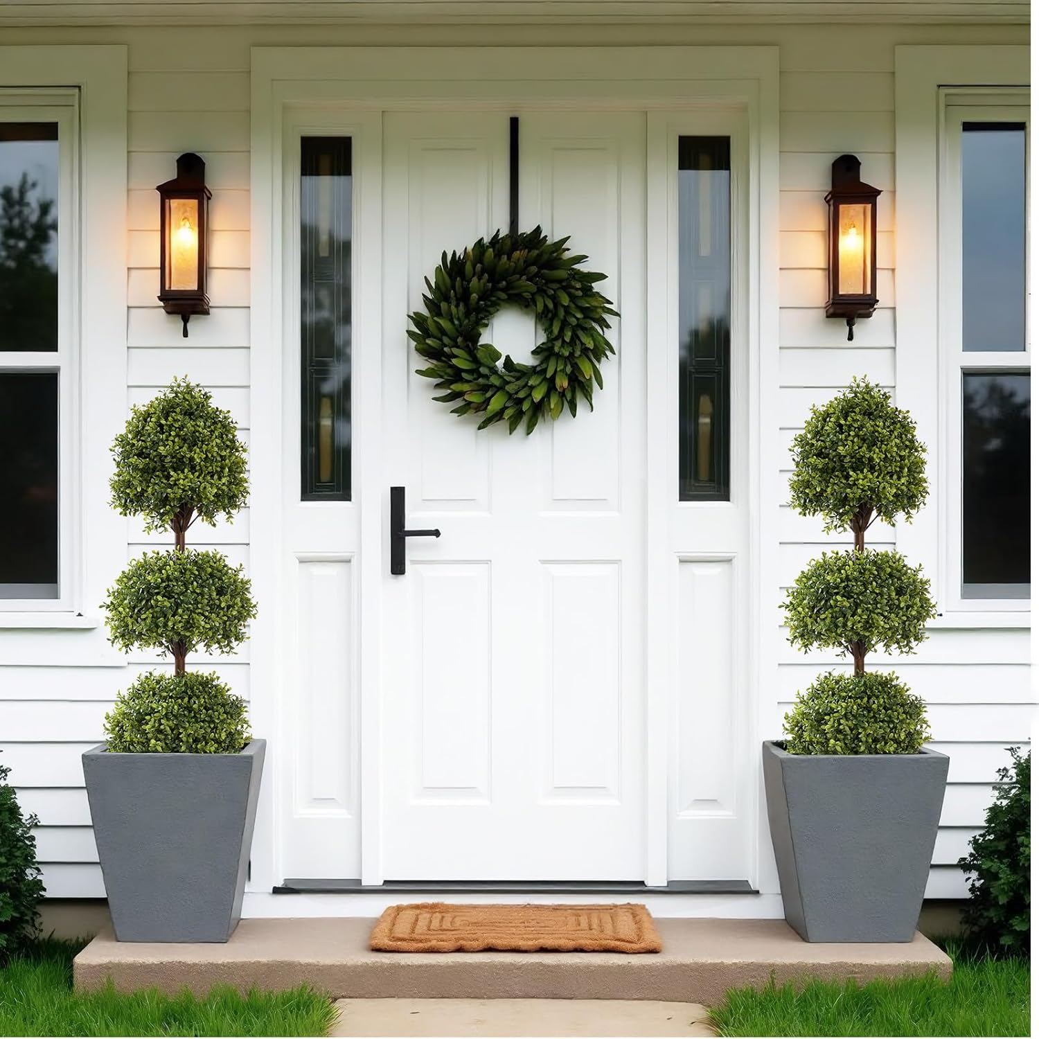 THE BLOOM TIMES 55 Artificial Topiary Set of 2