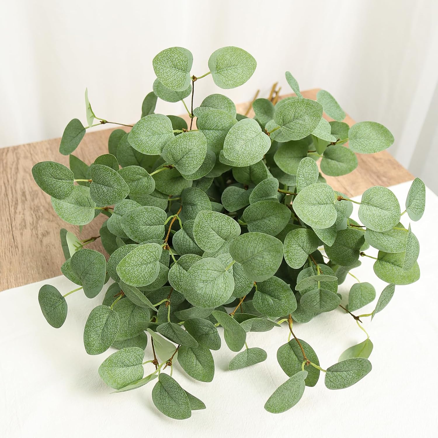 Beferr 6Pcs Artificial Eucalyptus Stems for Vase Decorations