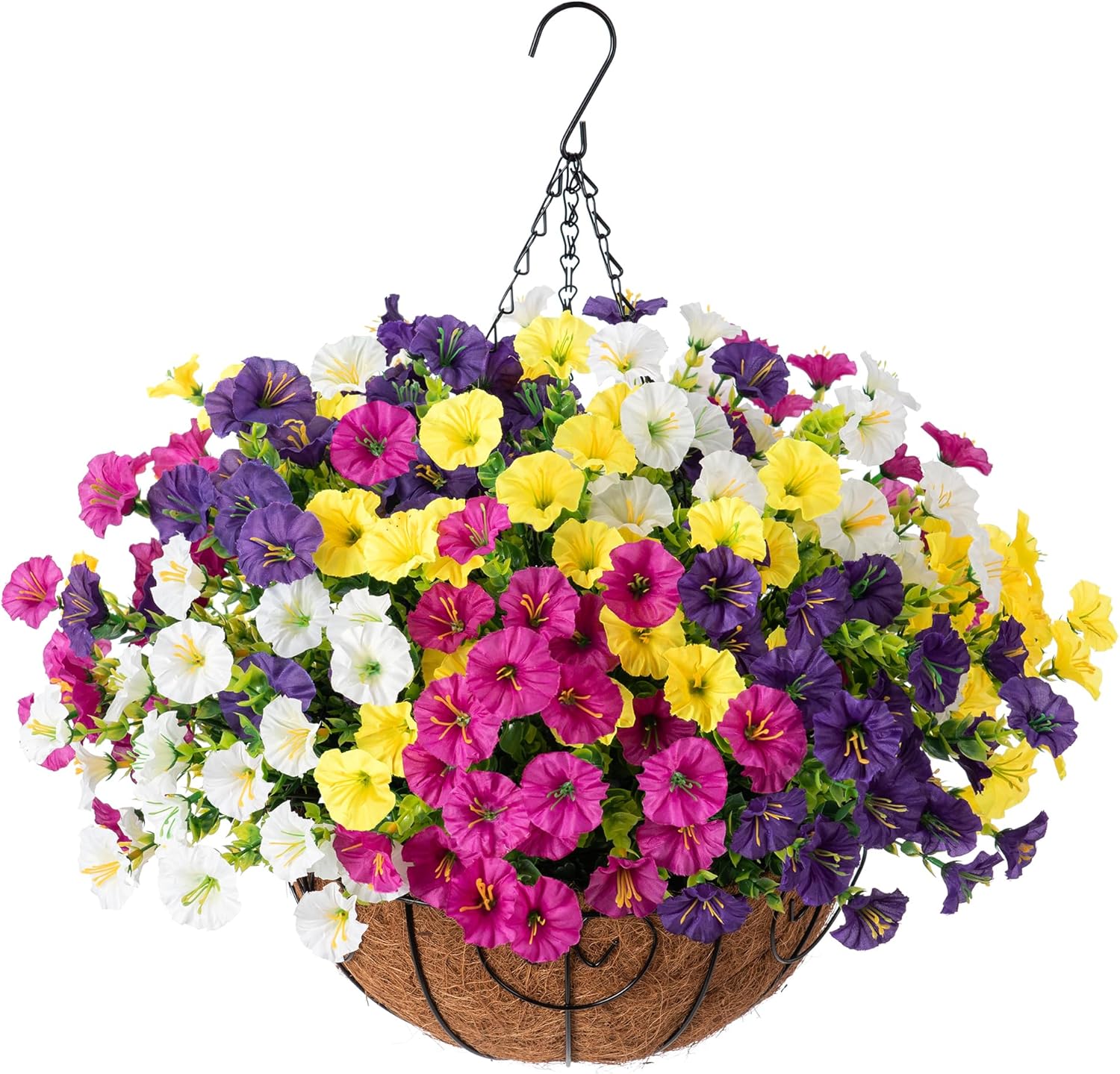 Ivydale Artificial Hanging Morning Glory Flowers Basket