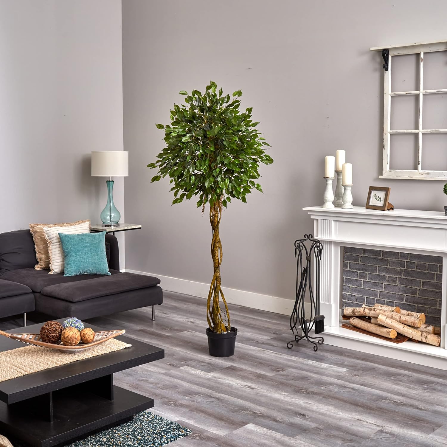 Nearly Natural 6ft Ficus Artificial Topiary Tree UV Resistant