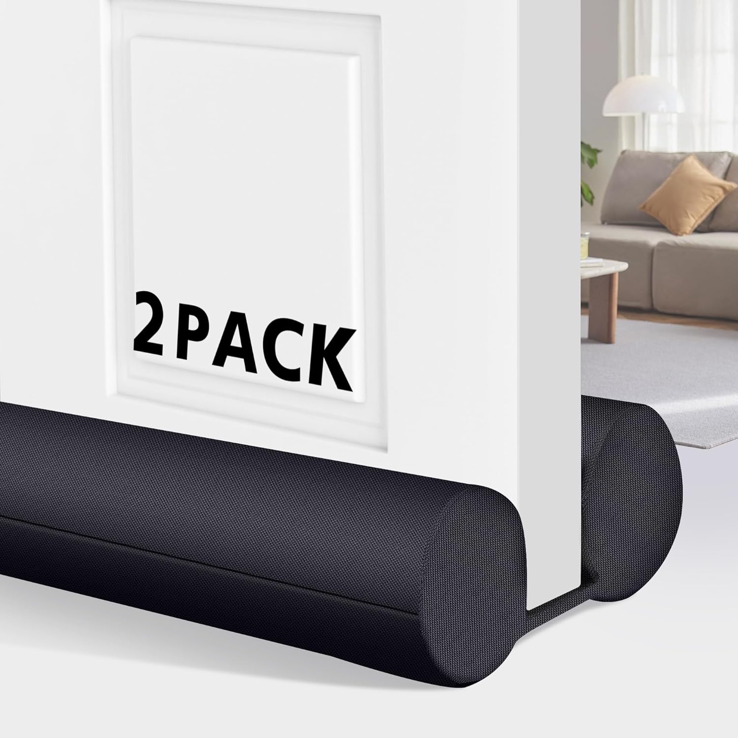 2 Pack Door Draft Stopper Adjustable 30-36 Inch Noise Sound Reduction