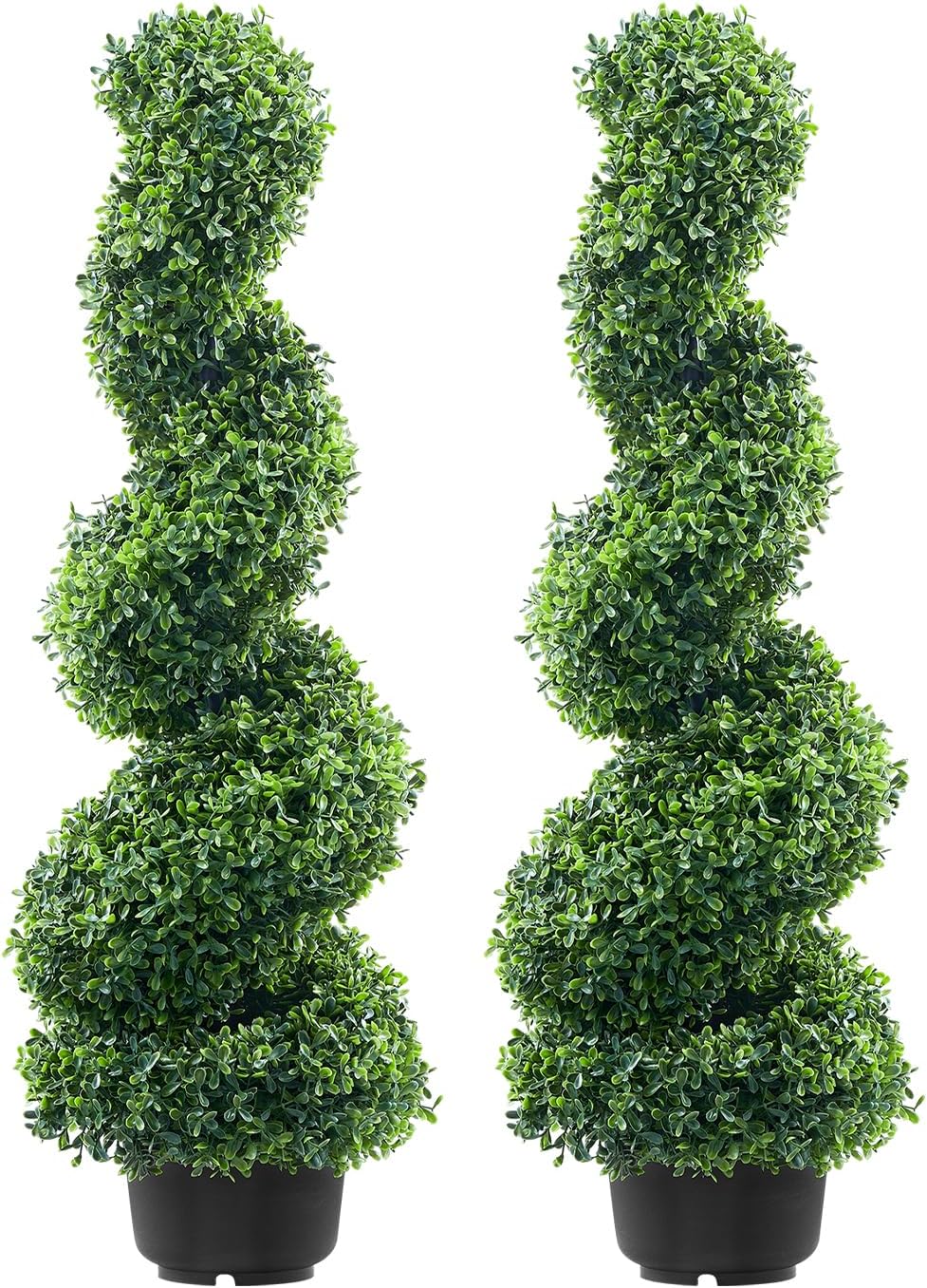 FutureNest Artificial Boxwood Topiary Trees 3ft 2 Piece Set