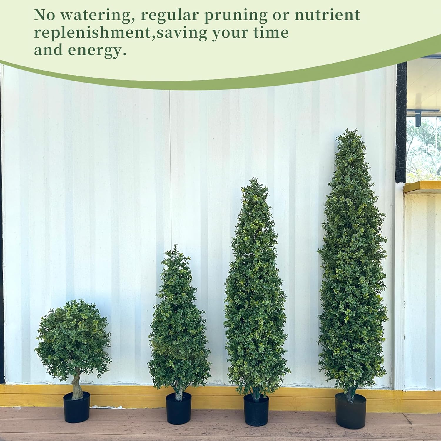 Artificial Boxwood Topiary Tree 4FT 2 Pack