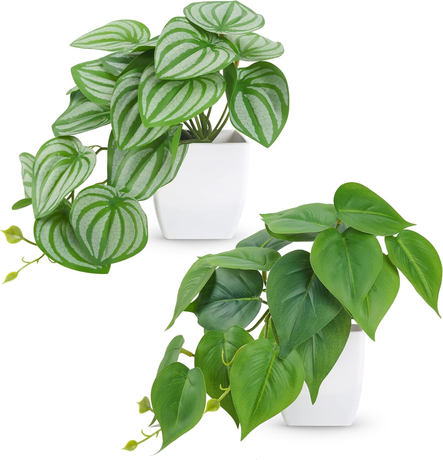 Der Rose 2Pcs Artificial Plants for Indoor Decor