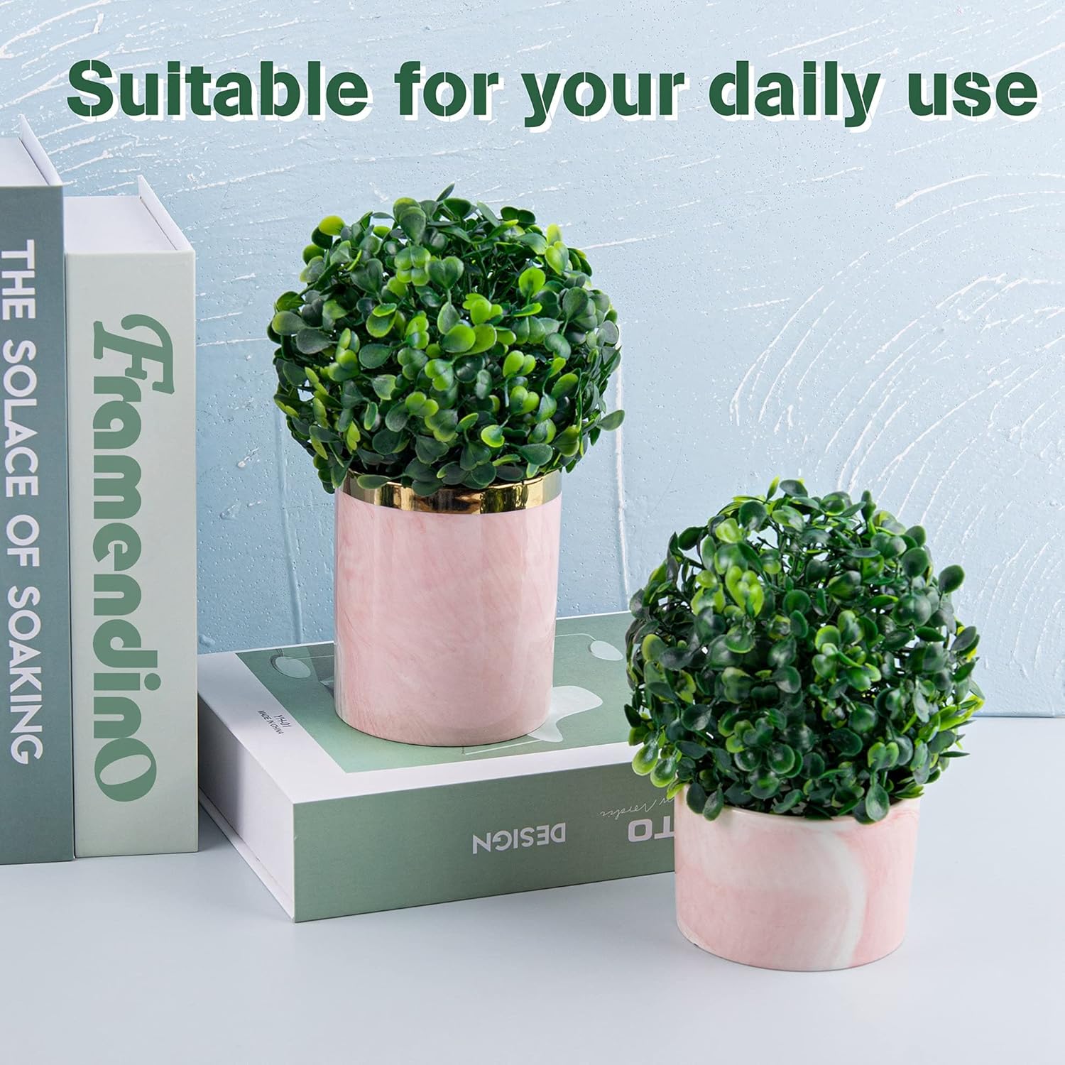 Framendino 6 Pack 4 Inch Artificial Topiary Plant Balls
