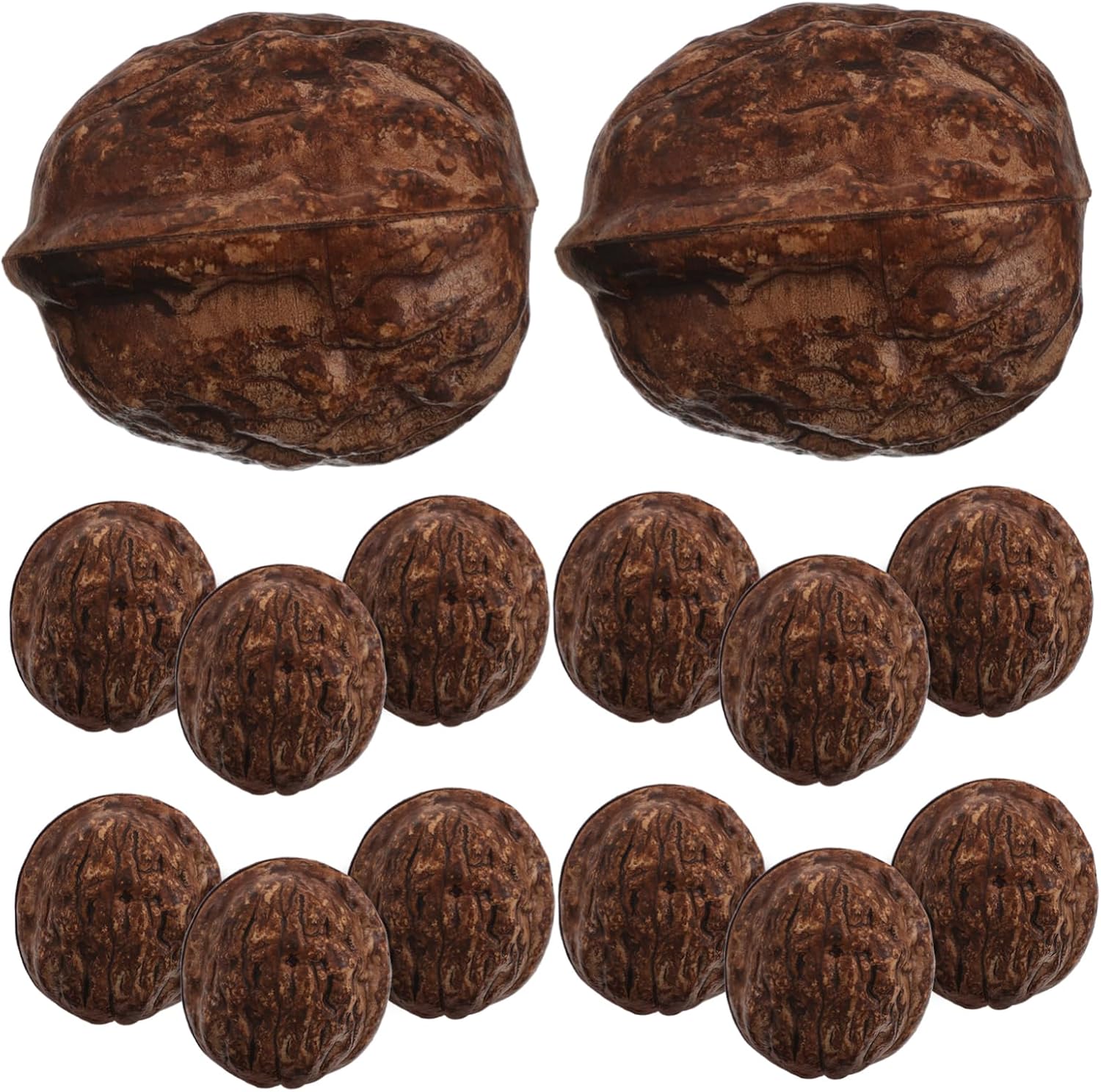 Cabilock 24pcs Lifelike Walnut Artificial Decoration