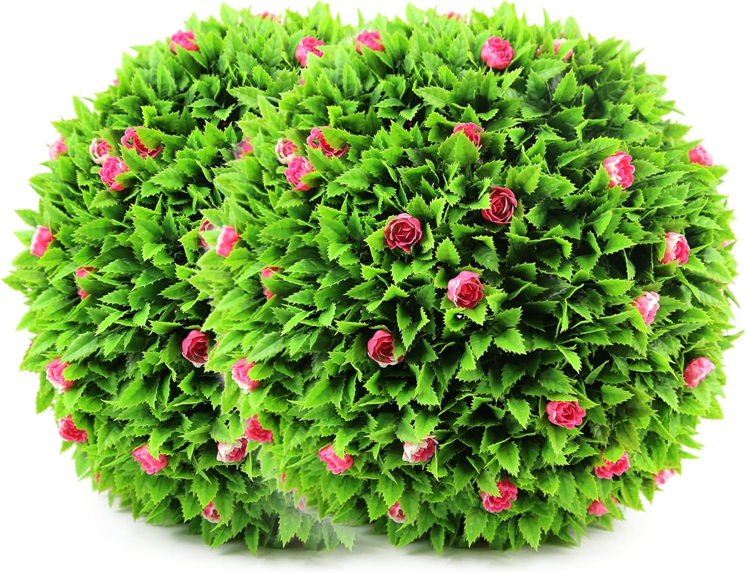 Sunnyglade Artificial Topiary Ball Set Pink 15 inch 2 PCS