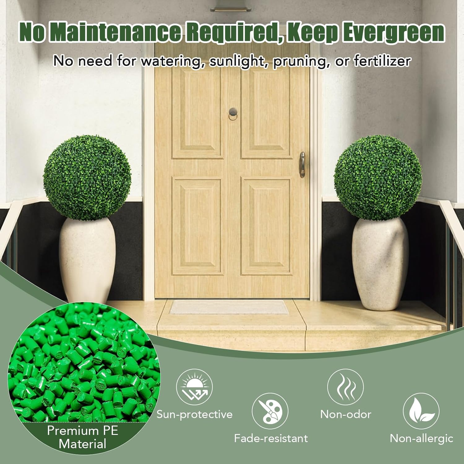 GOFLAME 20 Artificial Plant Topiary Ball Set