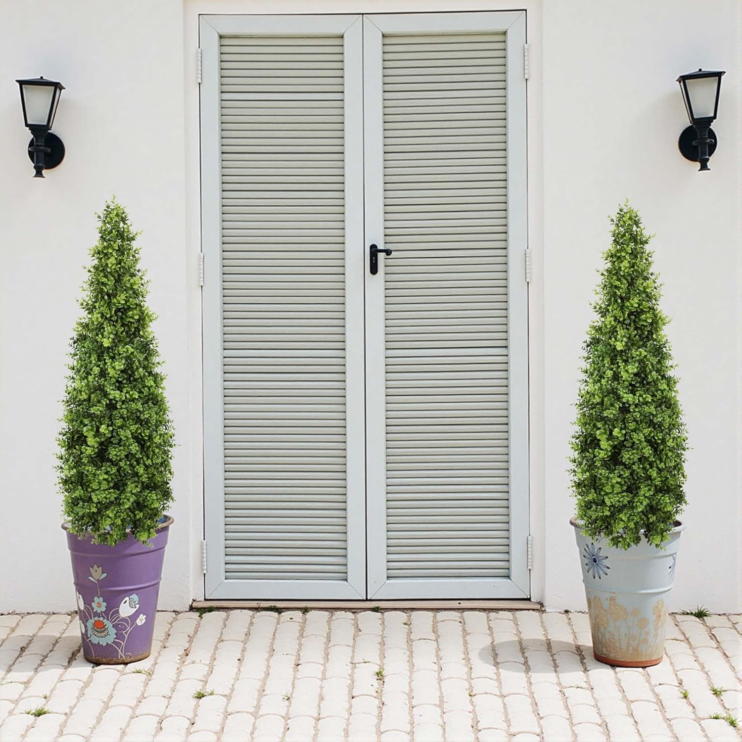 48 Inch Artificial Boxwood Topiary Tree 2 Pack