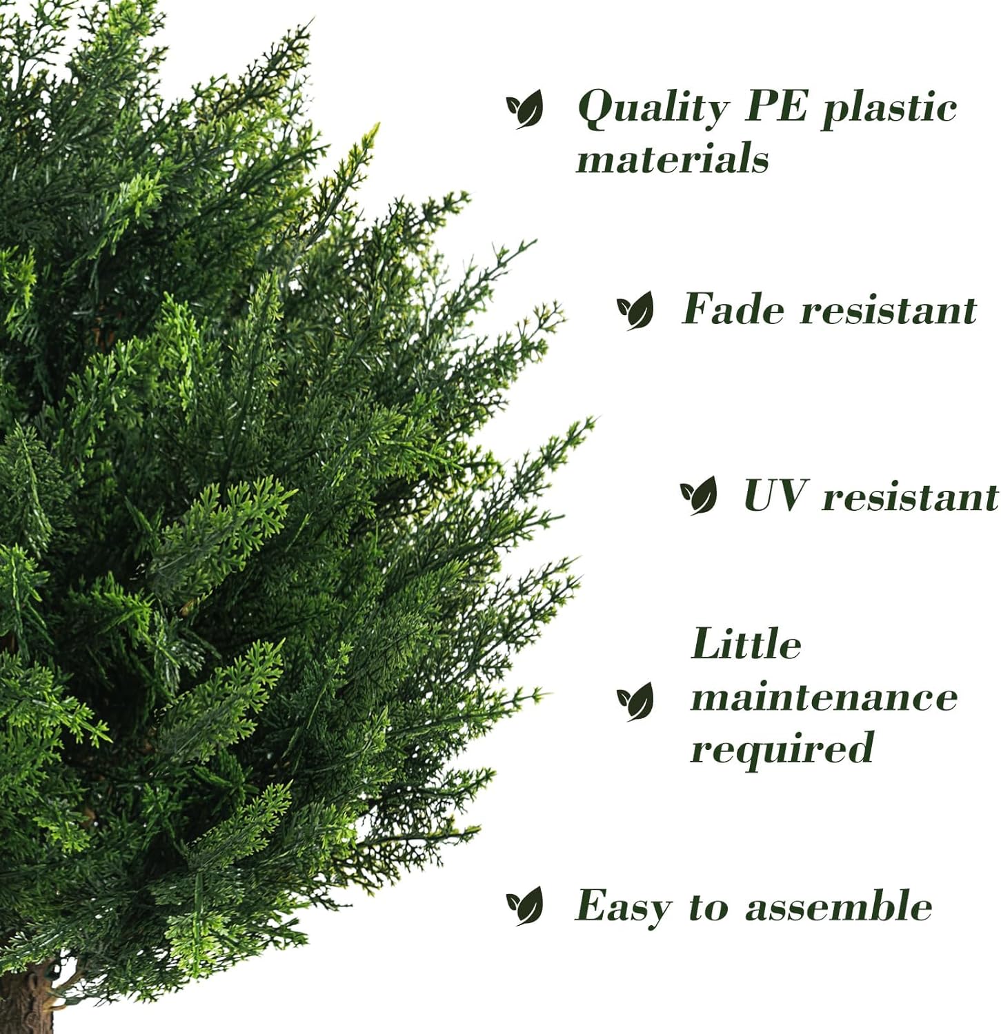16-Inch Artificial Cypress Topiary Balls 4PCS Natural Decor