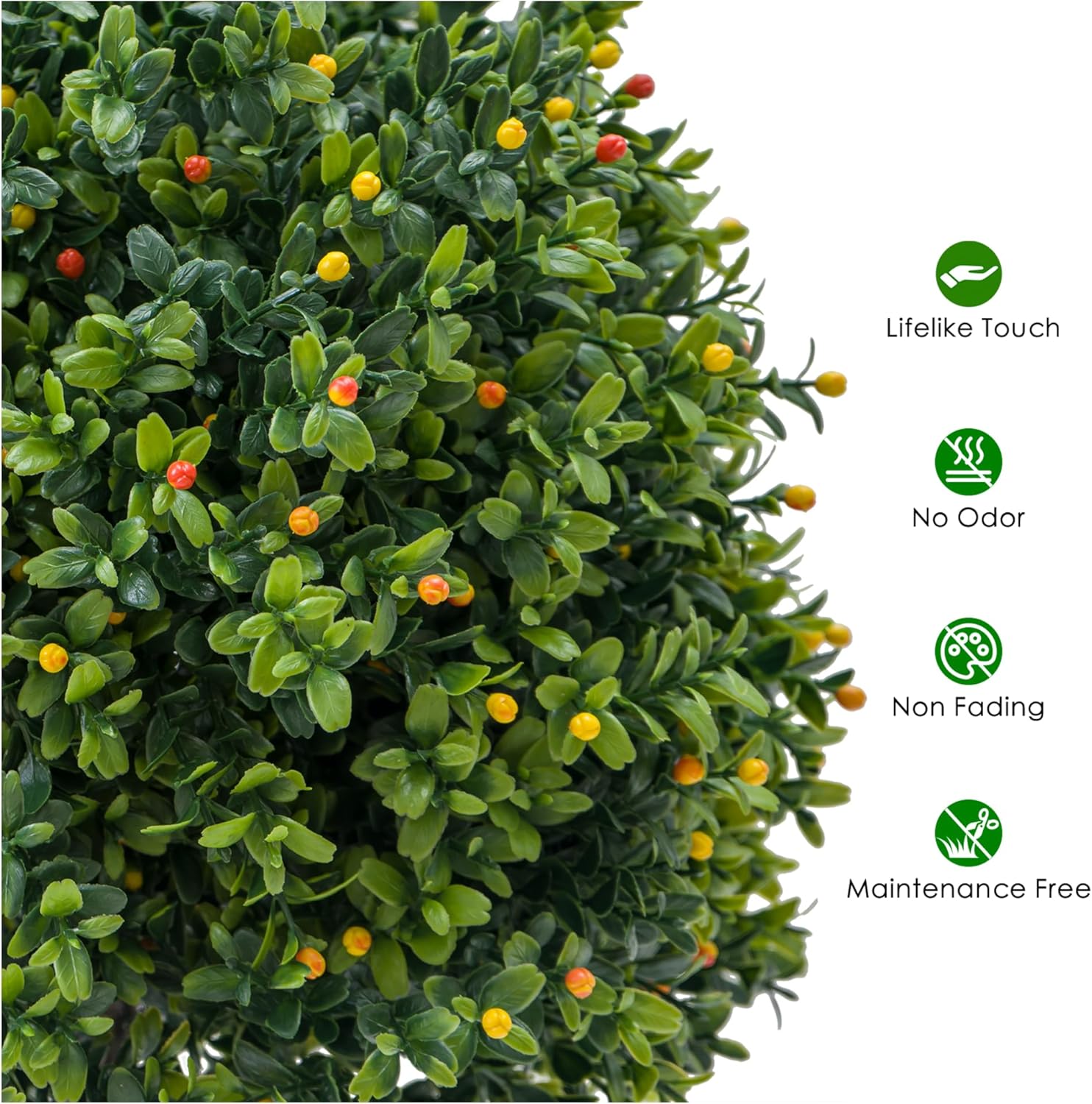 GarveeHome Artificial Topiary Trees Set of 2