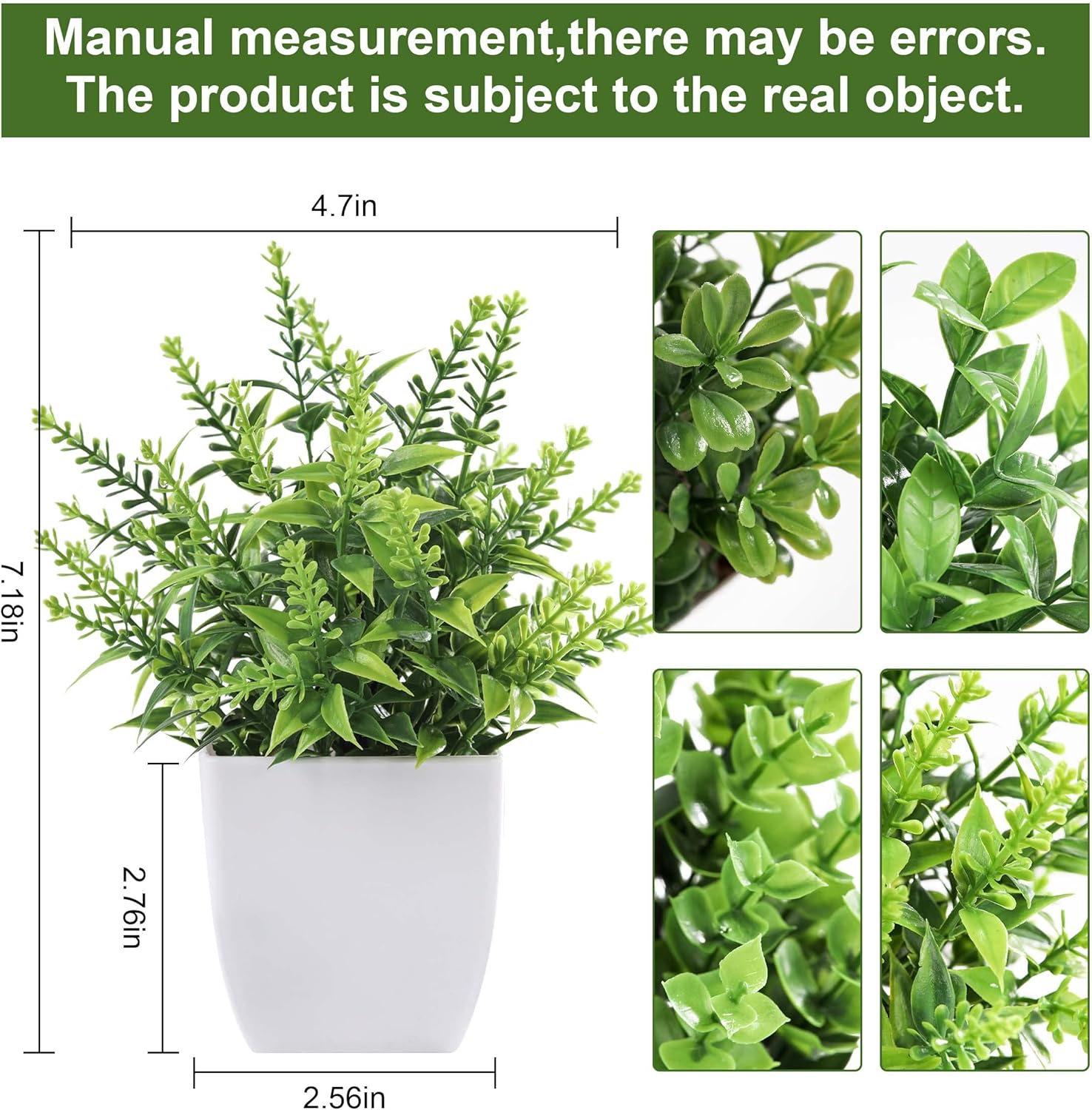 Der Rose 4 Pack Artificial Plants for Home Decor
