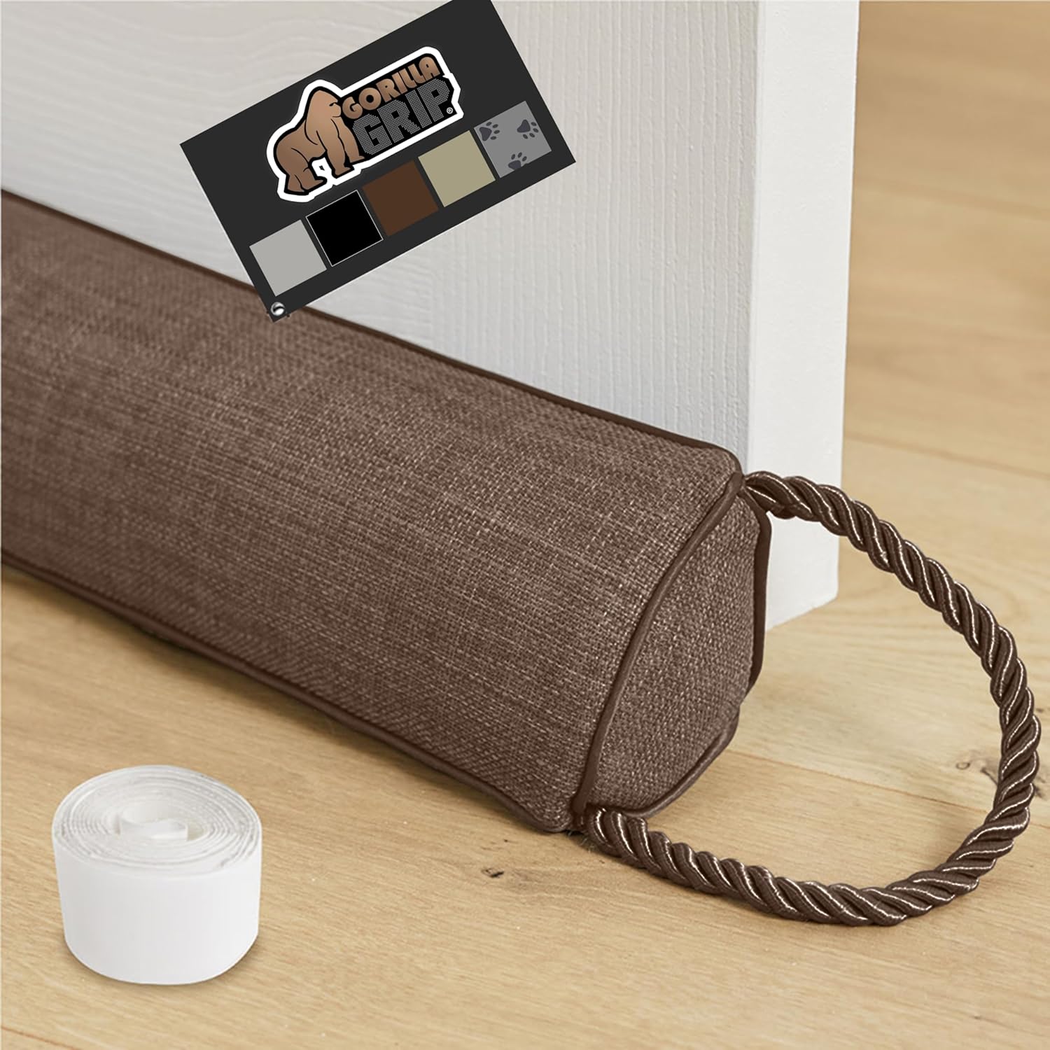 GORILLA GRIP Door Draft Stopper 36 Inch Brown