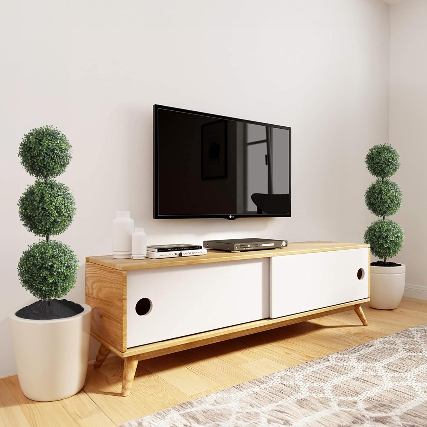 Momoplant 2 Pack Triple Ball Boxwood Topiaries