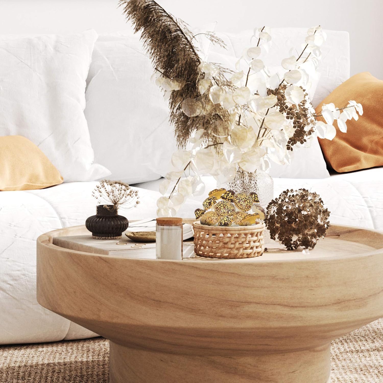 Serene Spaces Living Set of 20 Decorative Mushrooms