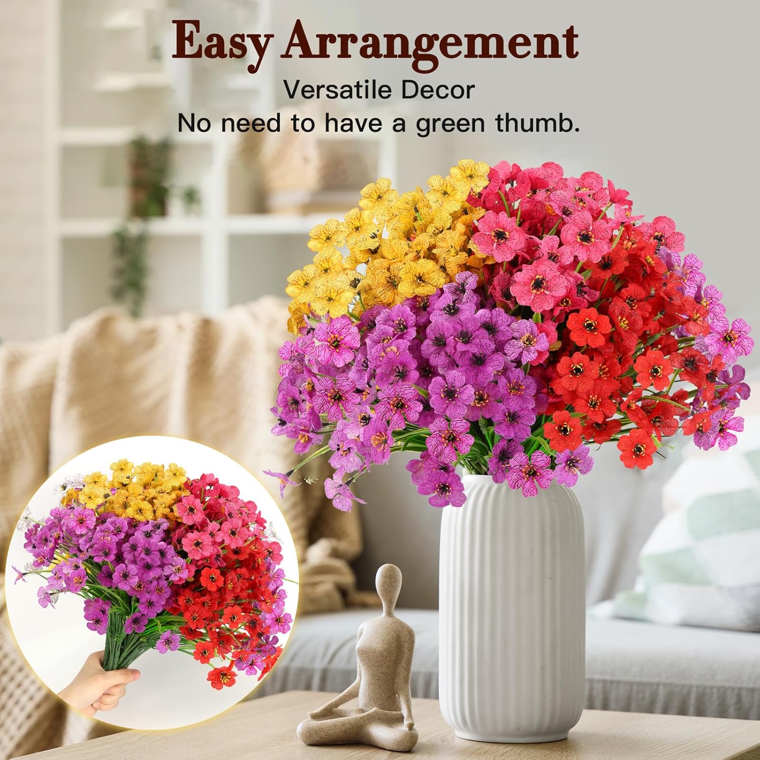 20 Bundle Artificial Flowers for Garden Decor