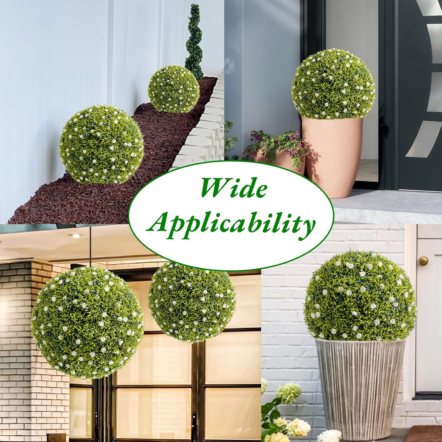 GarveeHome Artificial Topiary Ball Set of 2