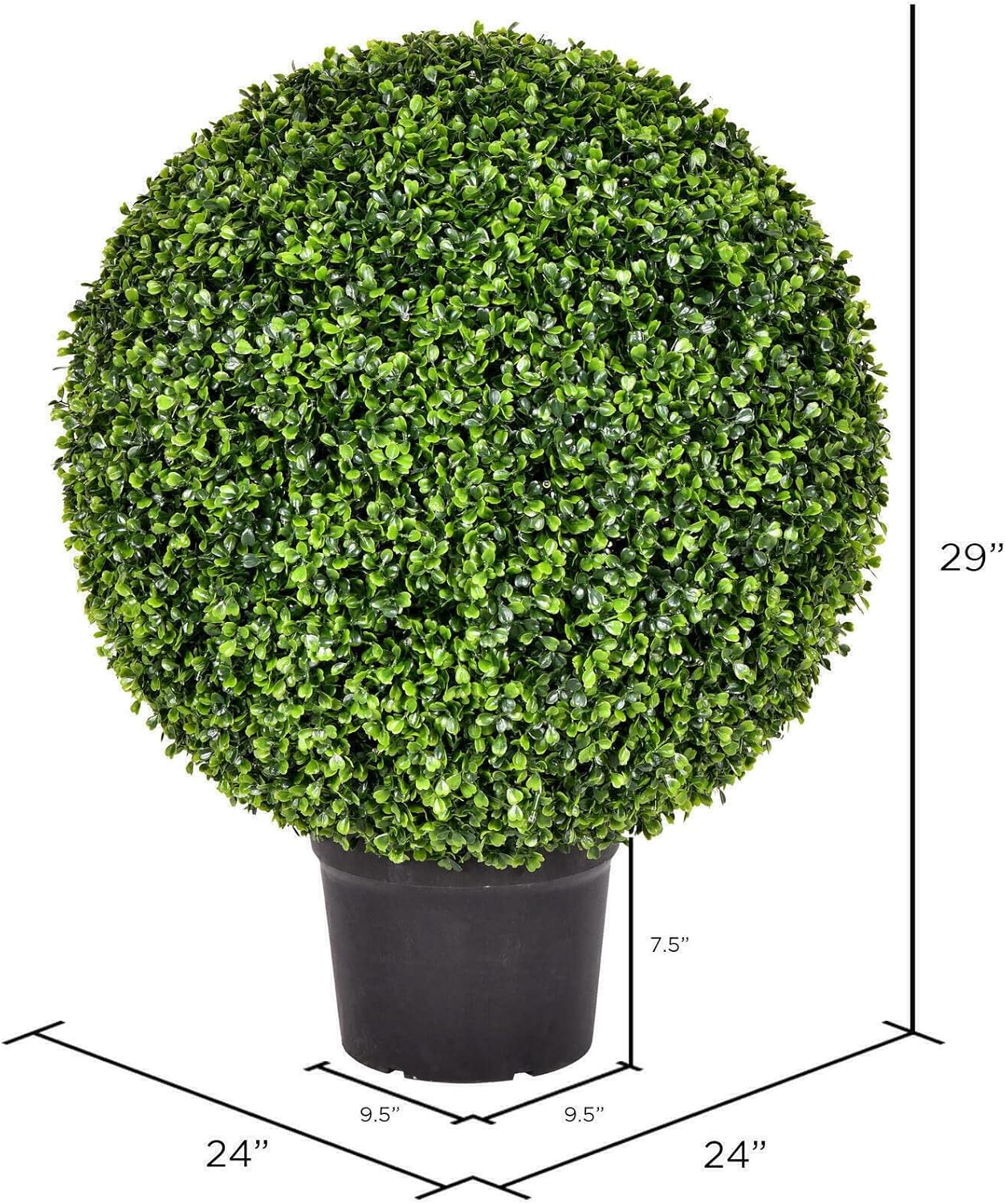 Vickerman 24 Inch Artificial Boxwood Topiary Ball