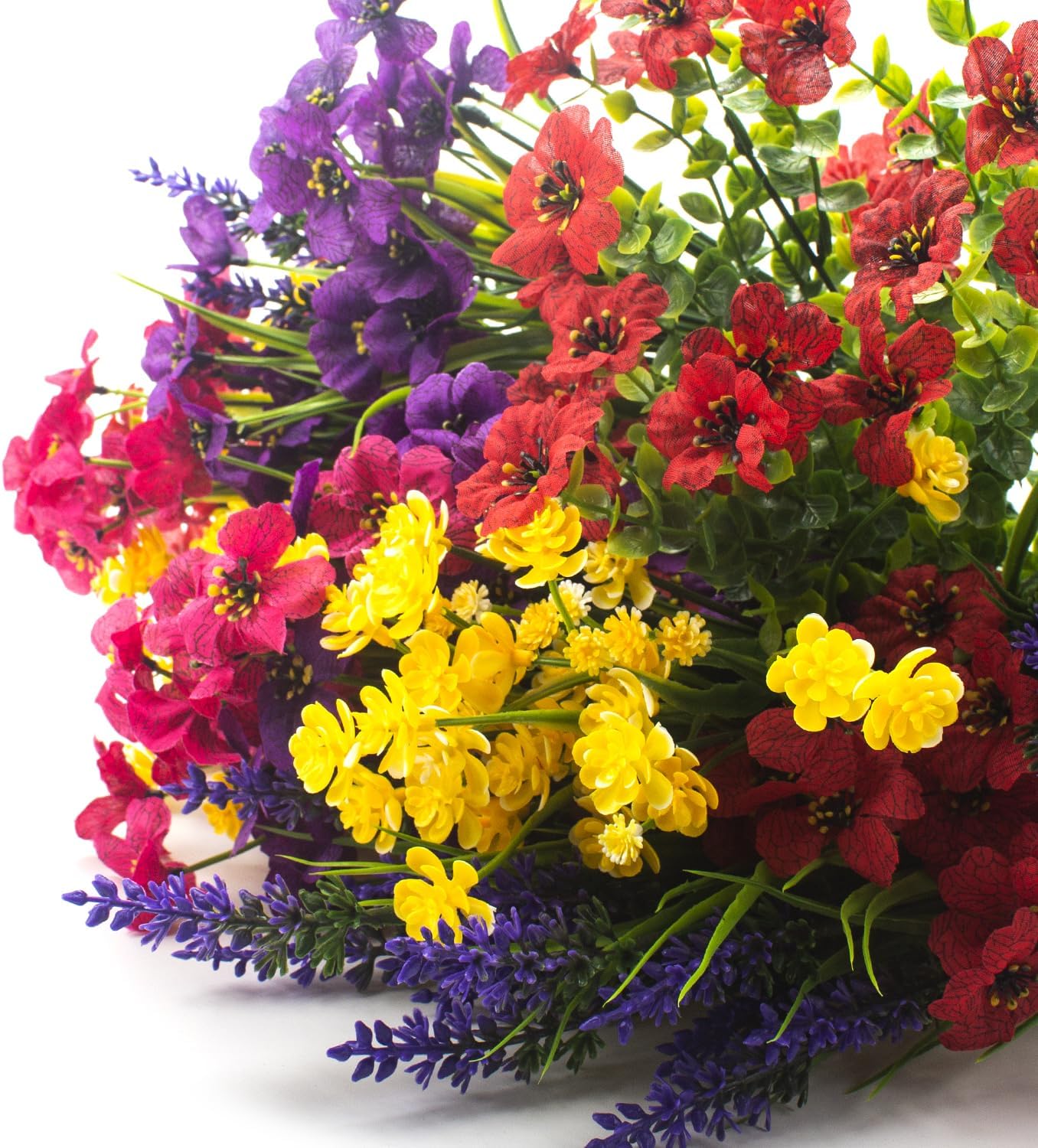 20Pcs UV Resistant Artificial Flowers Outdoor