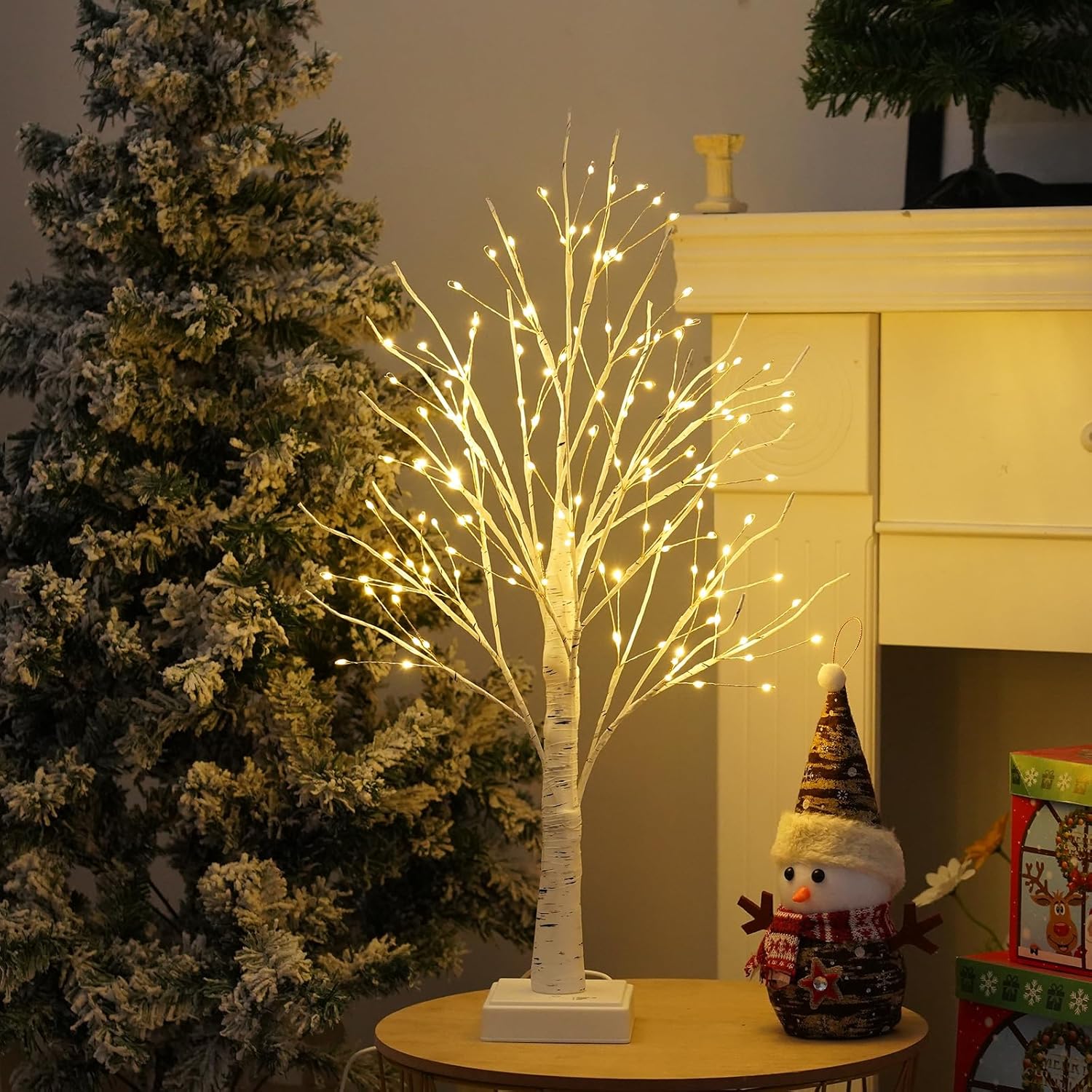 144 LED Birch Tree Lamp with Timer and USB Power