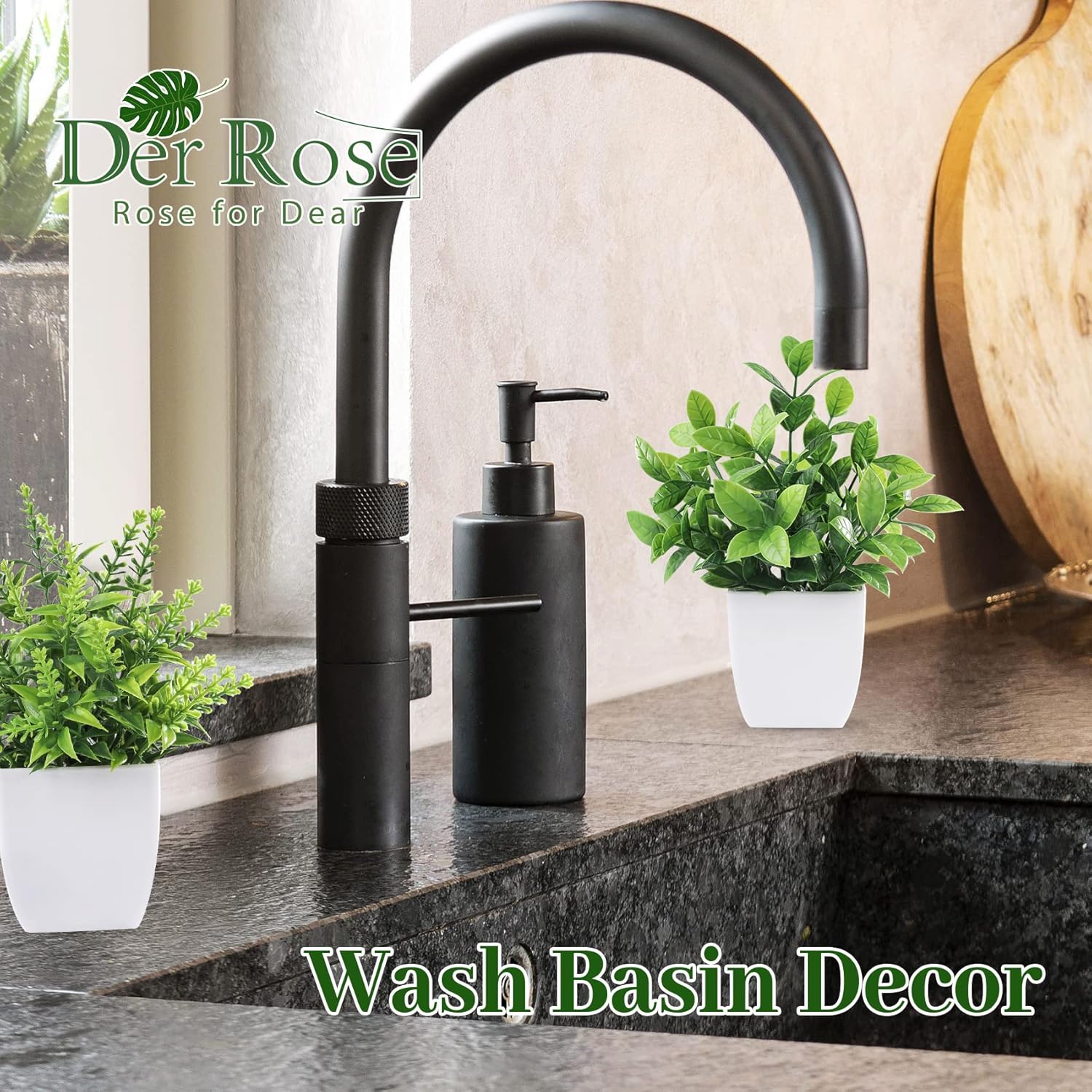 Der Rose 4 Pack Artificial Plants for Home Decor