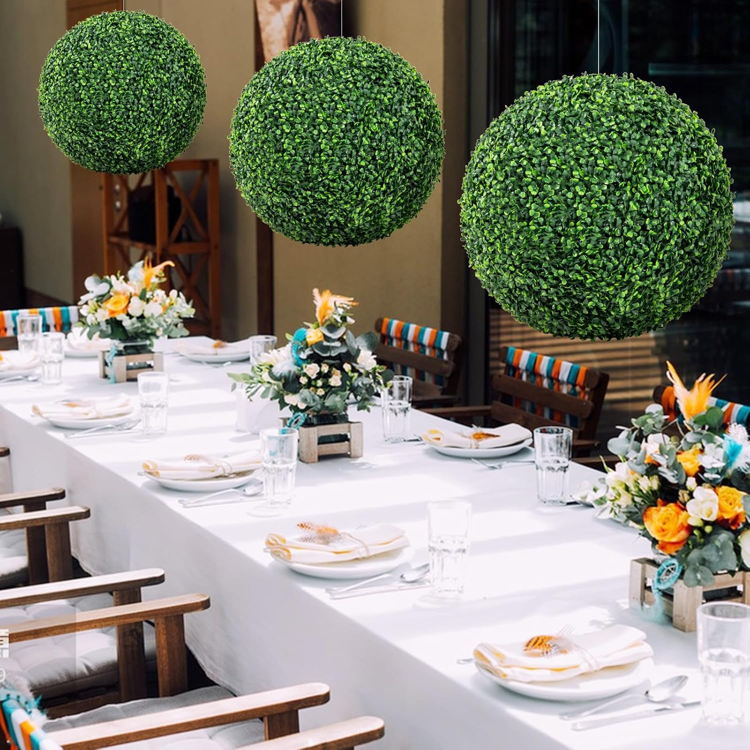 GOFLAME 20 Artificial Plant Topiary Ball Set