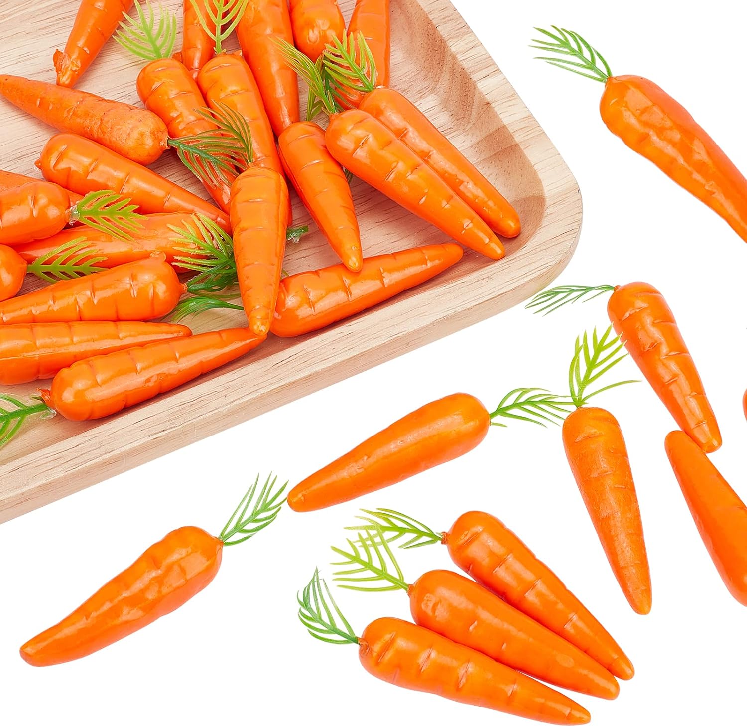 CHGCRAFT 30Pcs Mini Artificial Carrots Realistic Decor