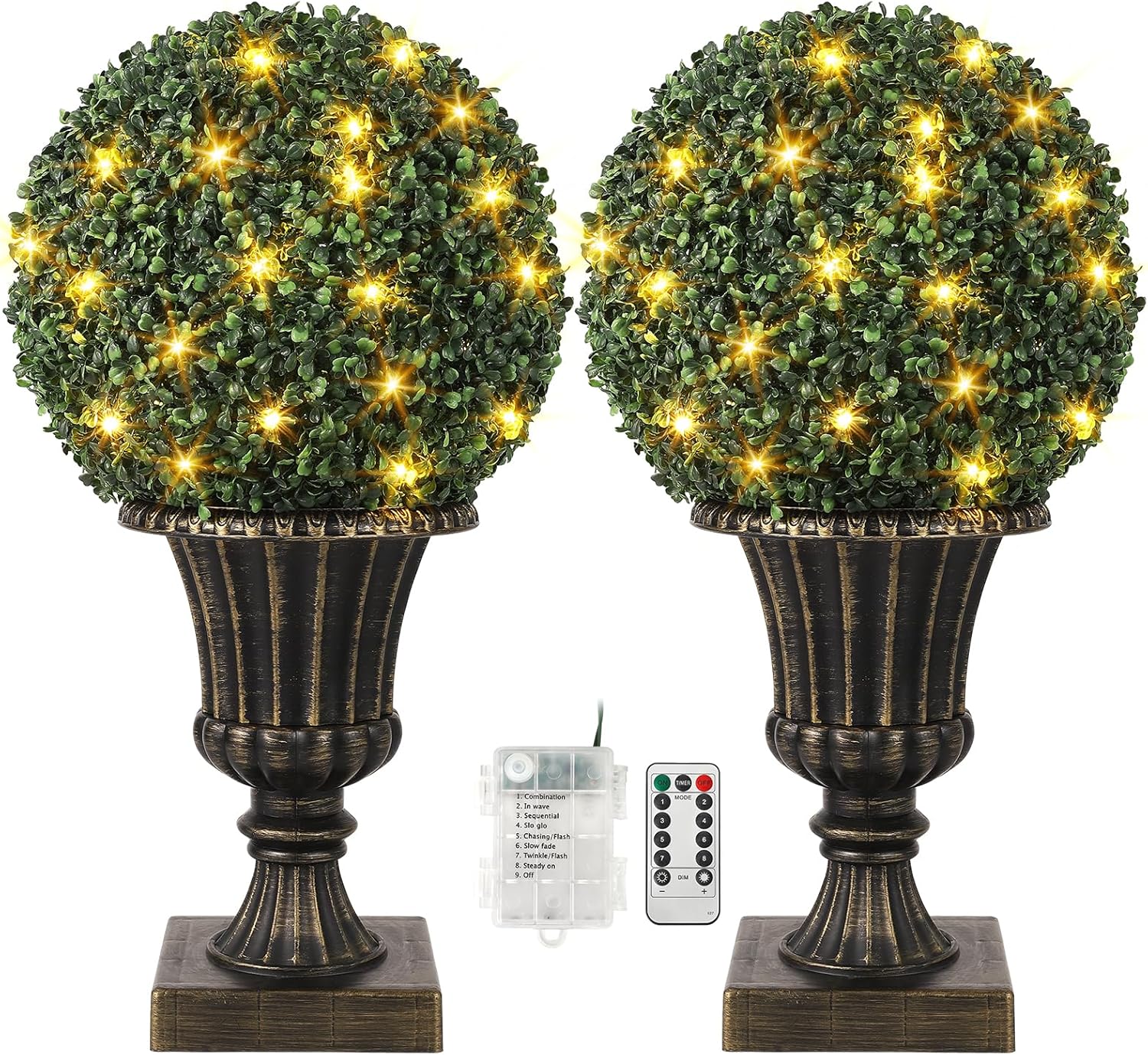 GarveeHome 16 Artificial Topiary Ball with Lights